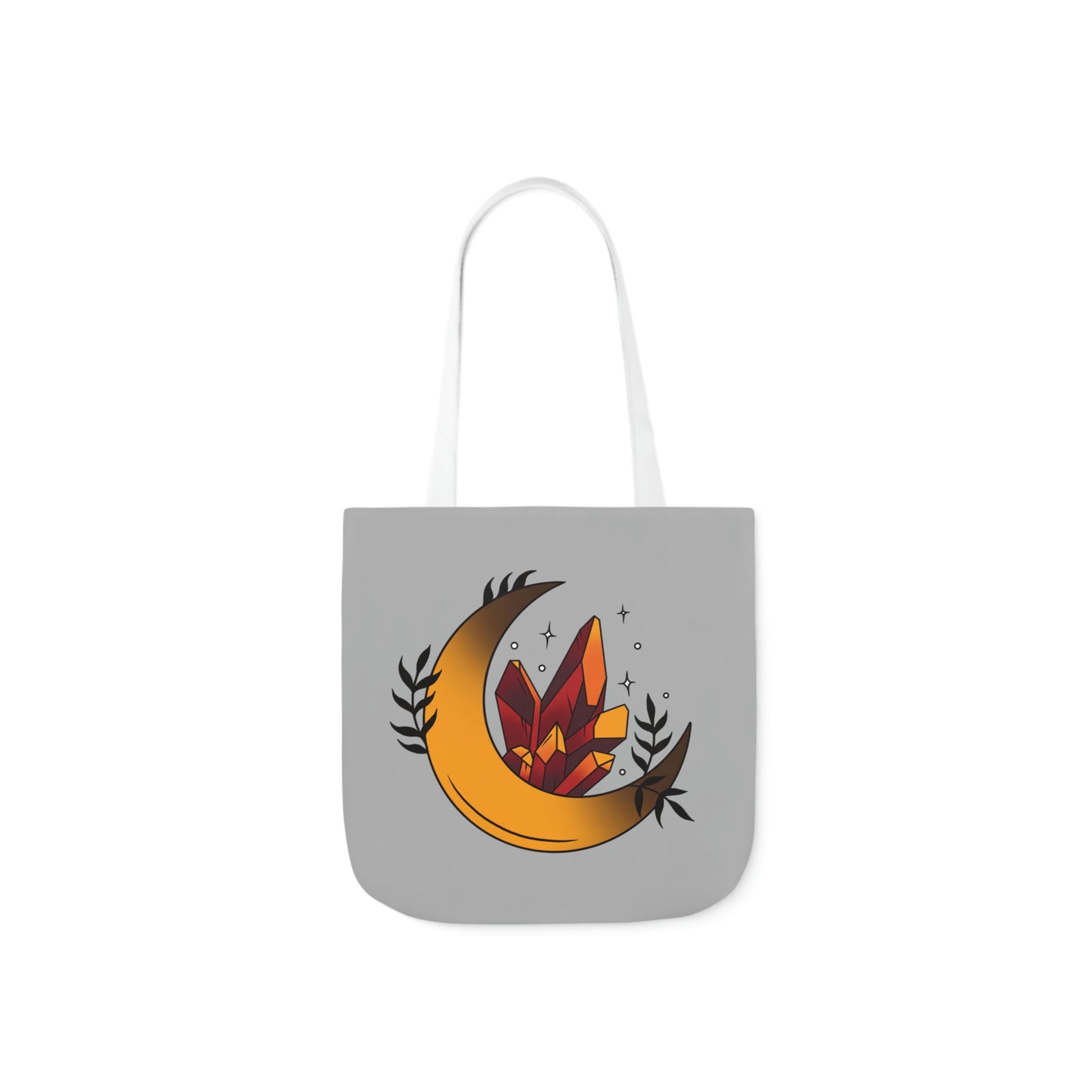 Moon and Orange Crystal AOP Polyester Canvas Tote Bag