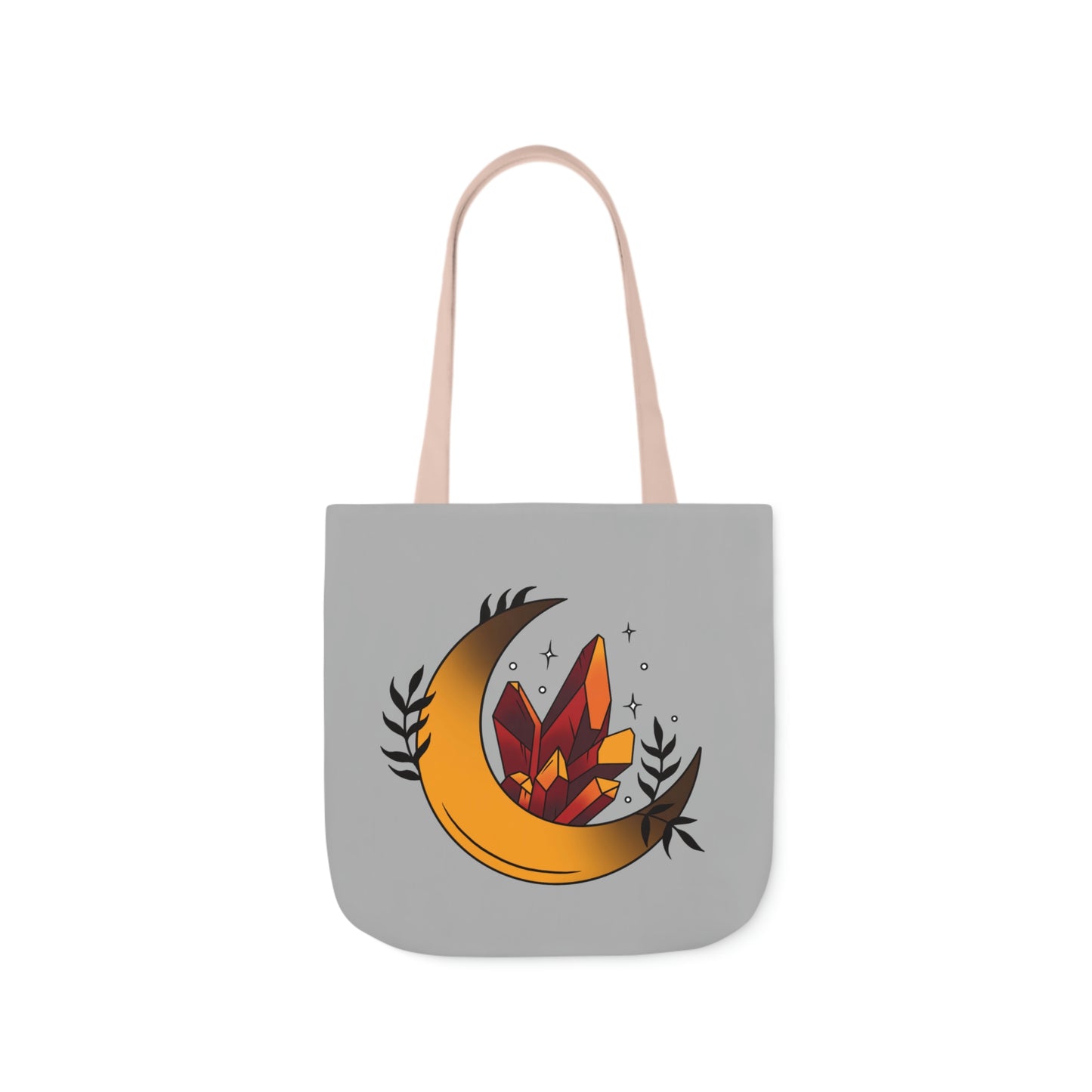 Moon and Orange Crystal AOP Polyester Canvas Tote Bag