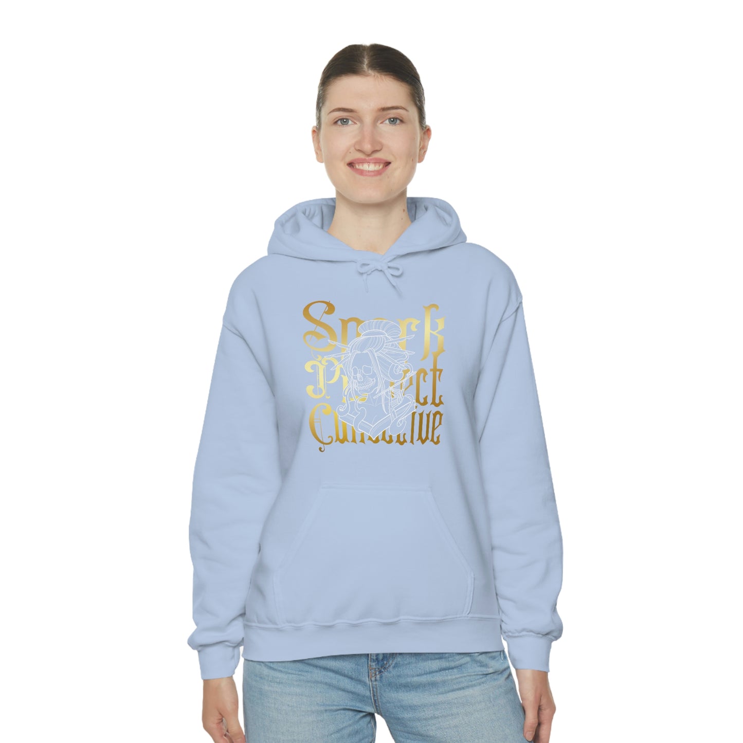 Japanese Spark Gold Font Unisex Heavy Blend™ Hooded Sweatshirt