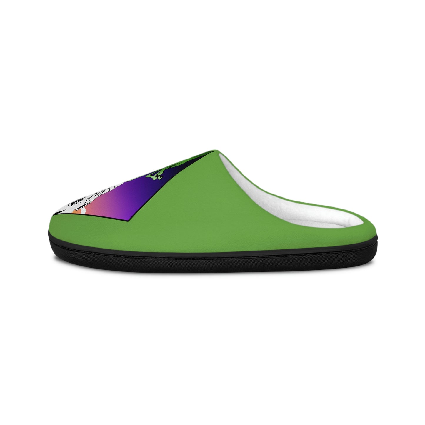 Light Green Alien hand Men's Indoor Slippers