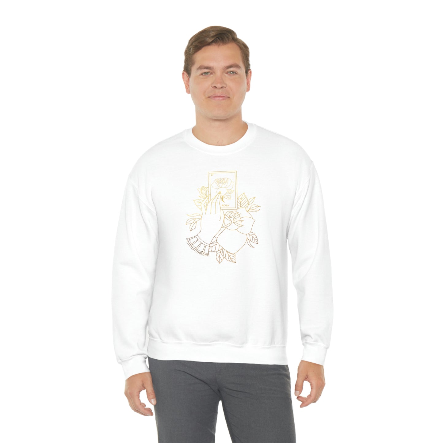 Rosa Card Gold Shading unisex heavy blend crewneck sweatshirt