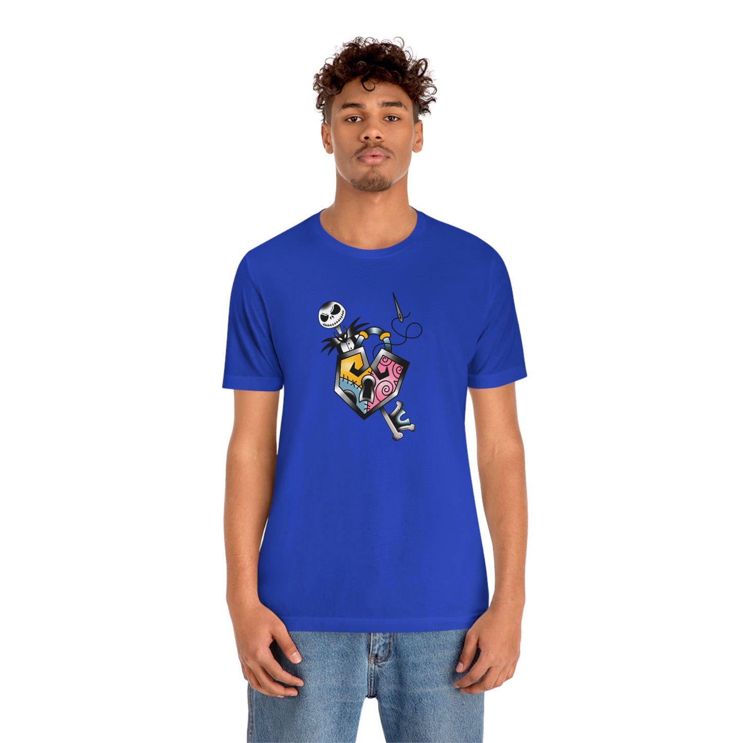 Jack and Sally Lock and Key Unisex Jersey Short Sleeve Tee