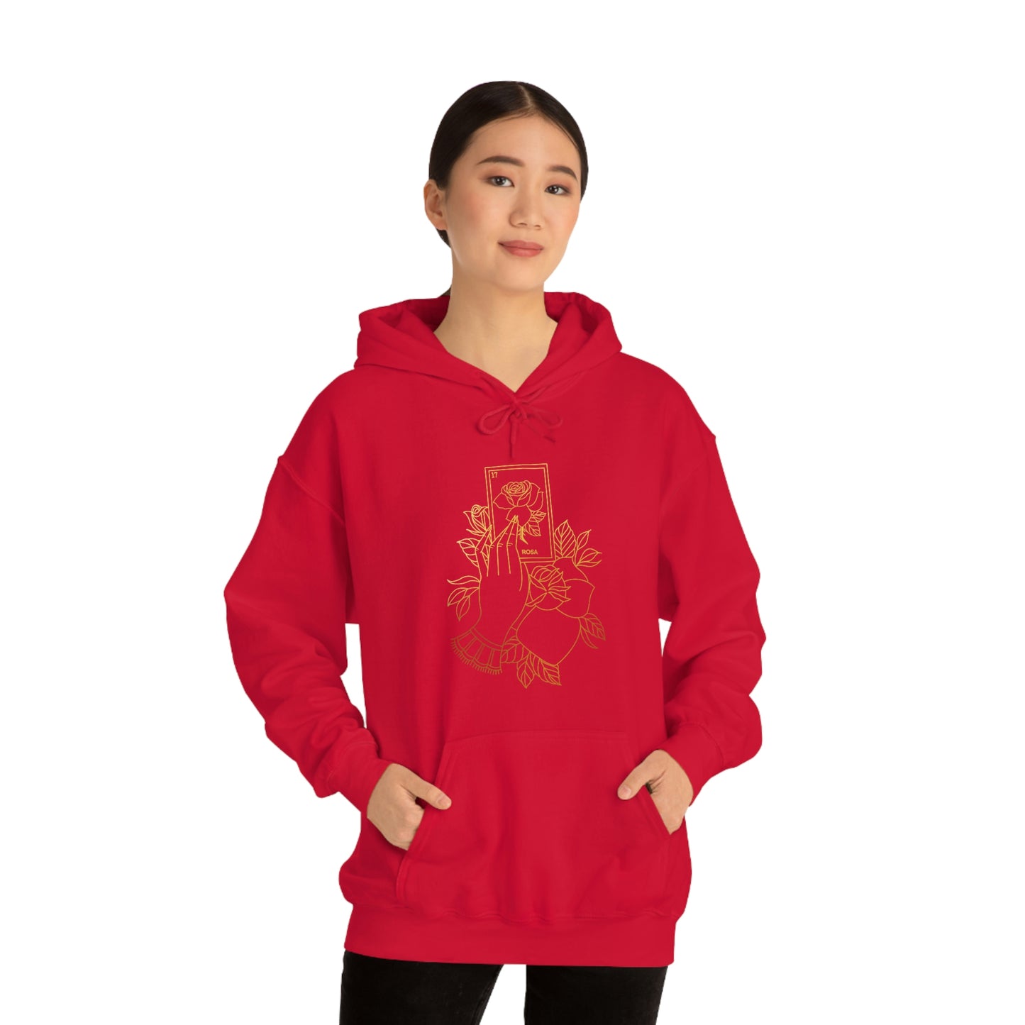 Rosa Card Gold Lines Unisex Heavy Blend™ Hooded Sweatshirt