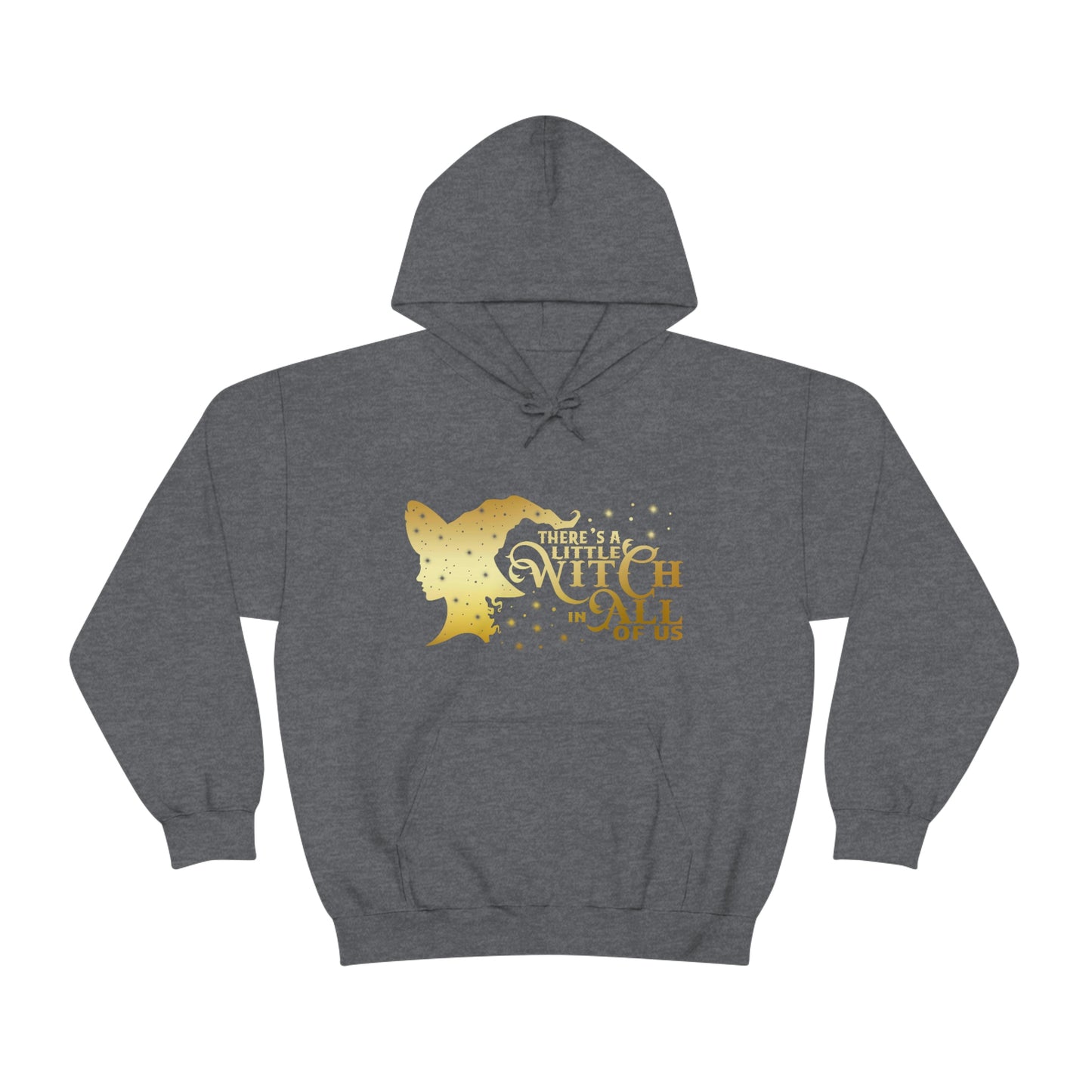 Witch In All of Us Gold Font Unisex Heavy Blend™ Hooded Sweatshirt