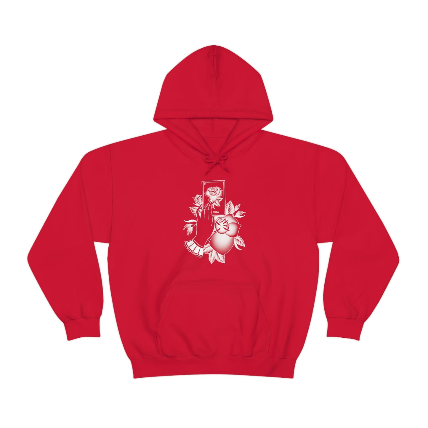 Rosa Card White Shaded Unisex Heavy Blend™ Hooded Sweatshirt