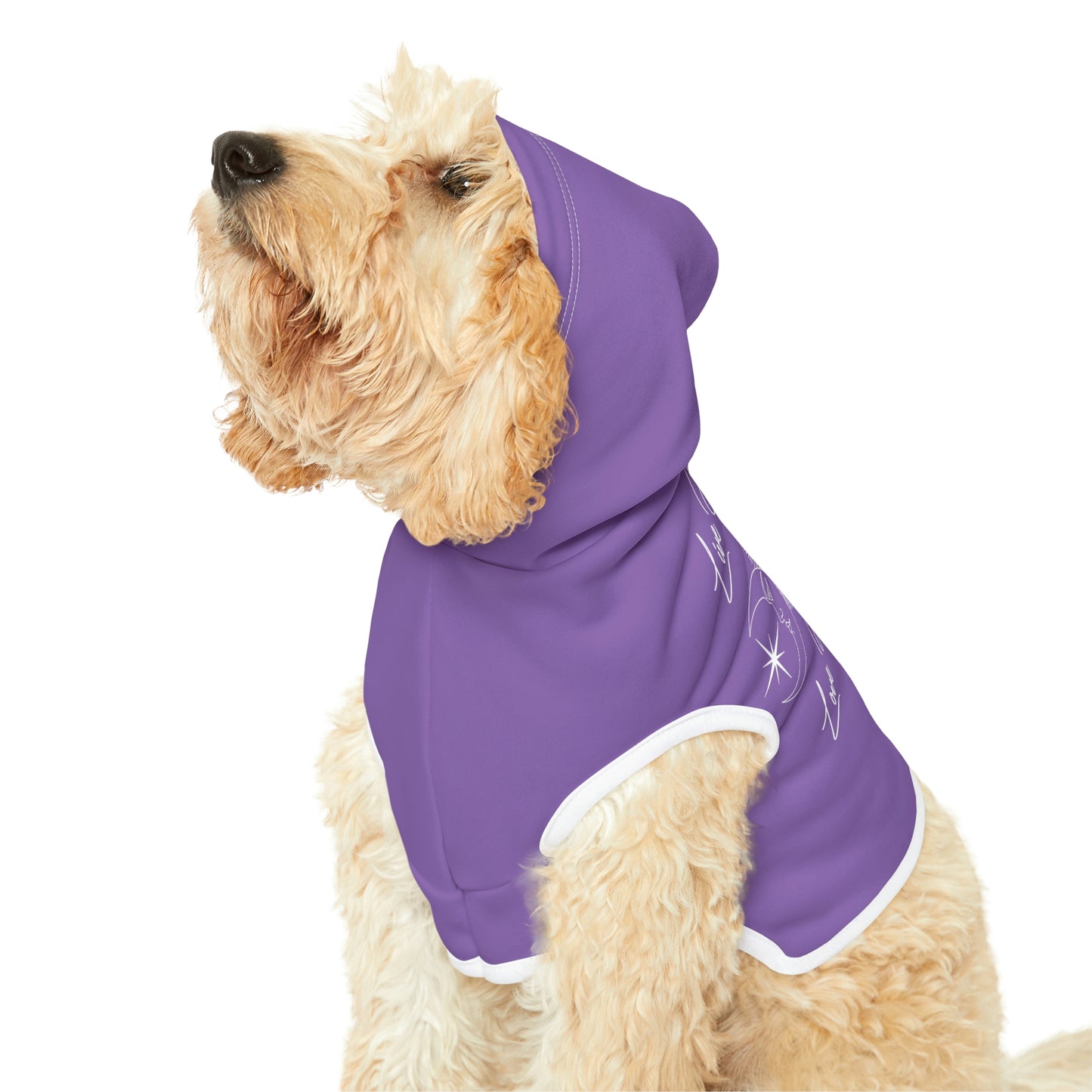 Sun and Moon Light Purple Dog Hoodie