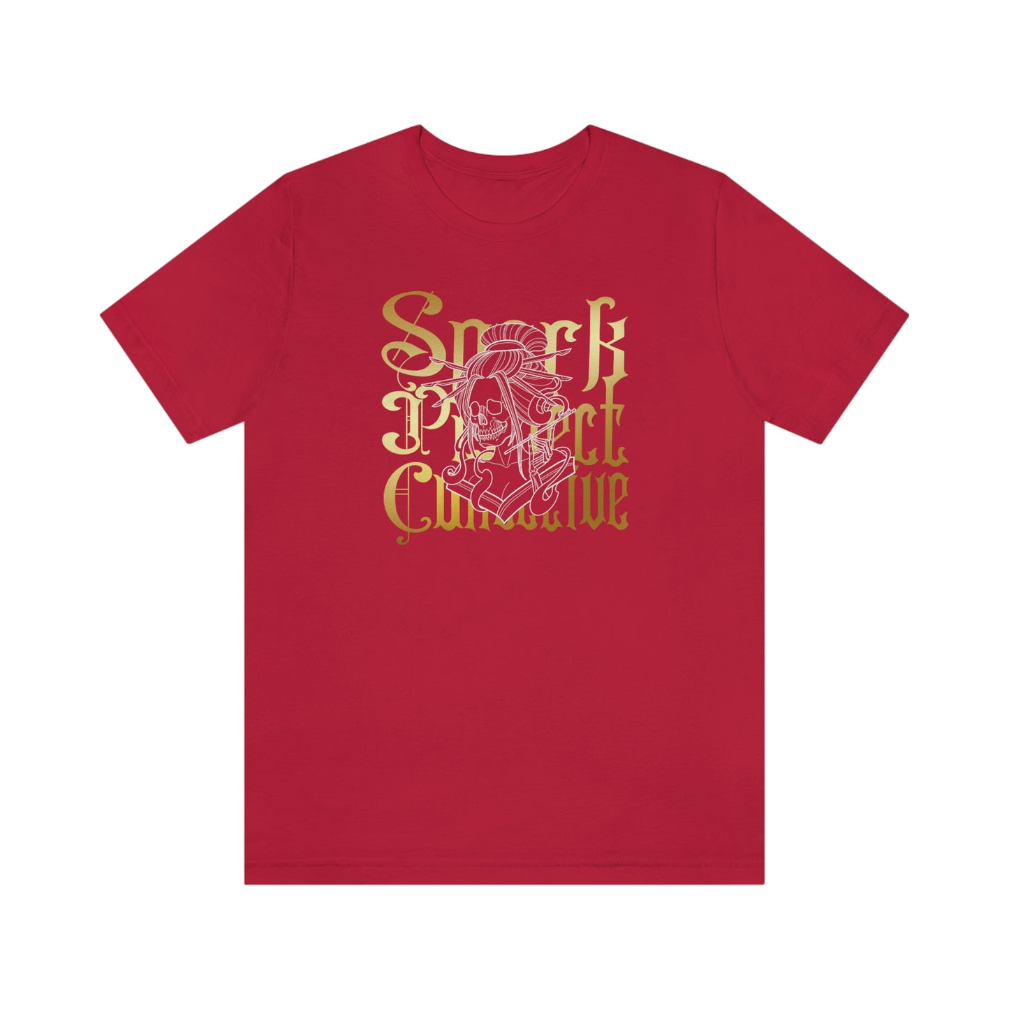 Japanese Spark Gold Font Unisex Jersey Short Sleeve Tee