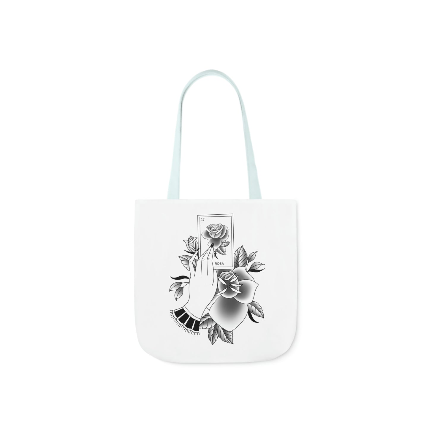 Rosa Card AOP Polyester Canvas Tote Bag