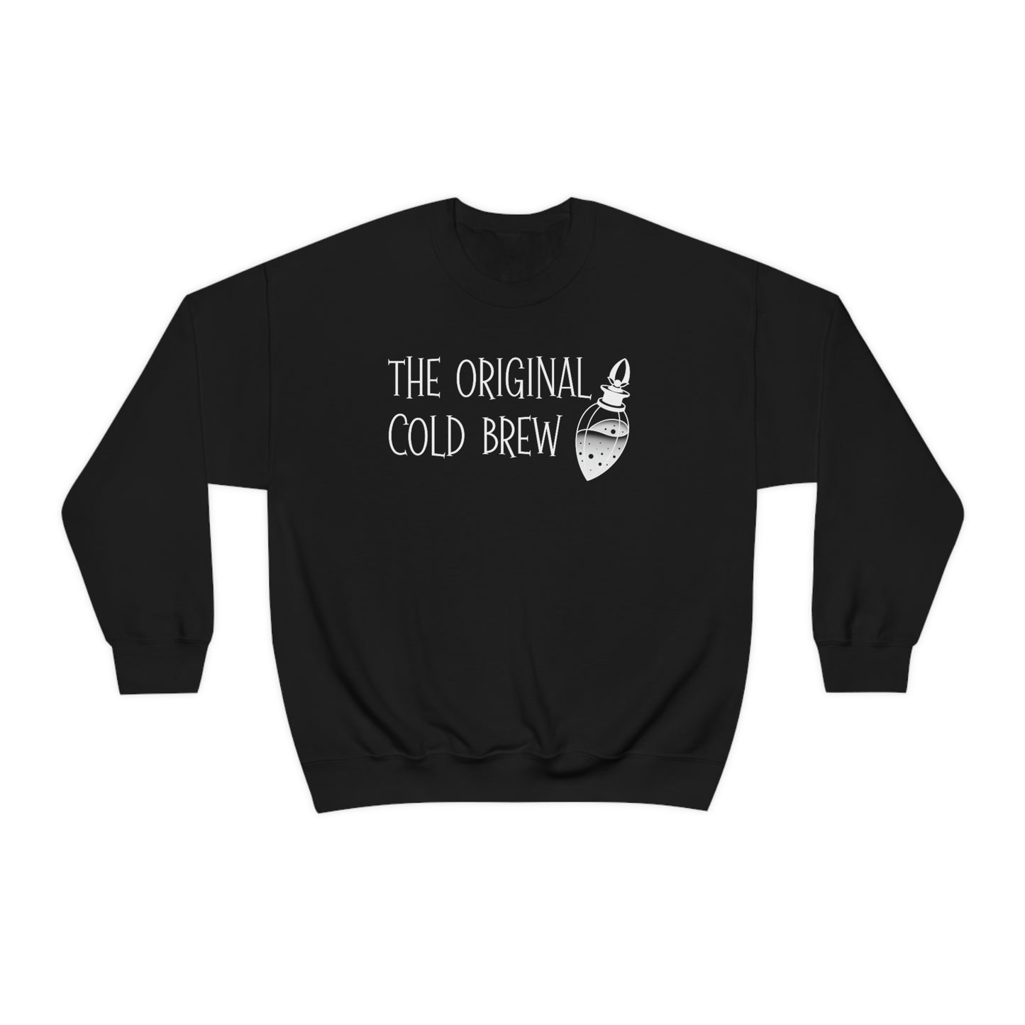 The Original Cold Brew White Font unisex heavy blend crewneck sweatshirt