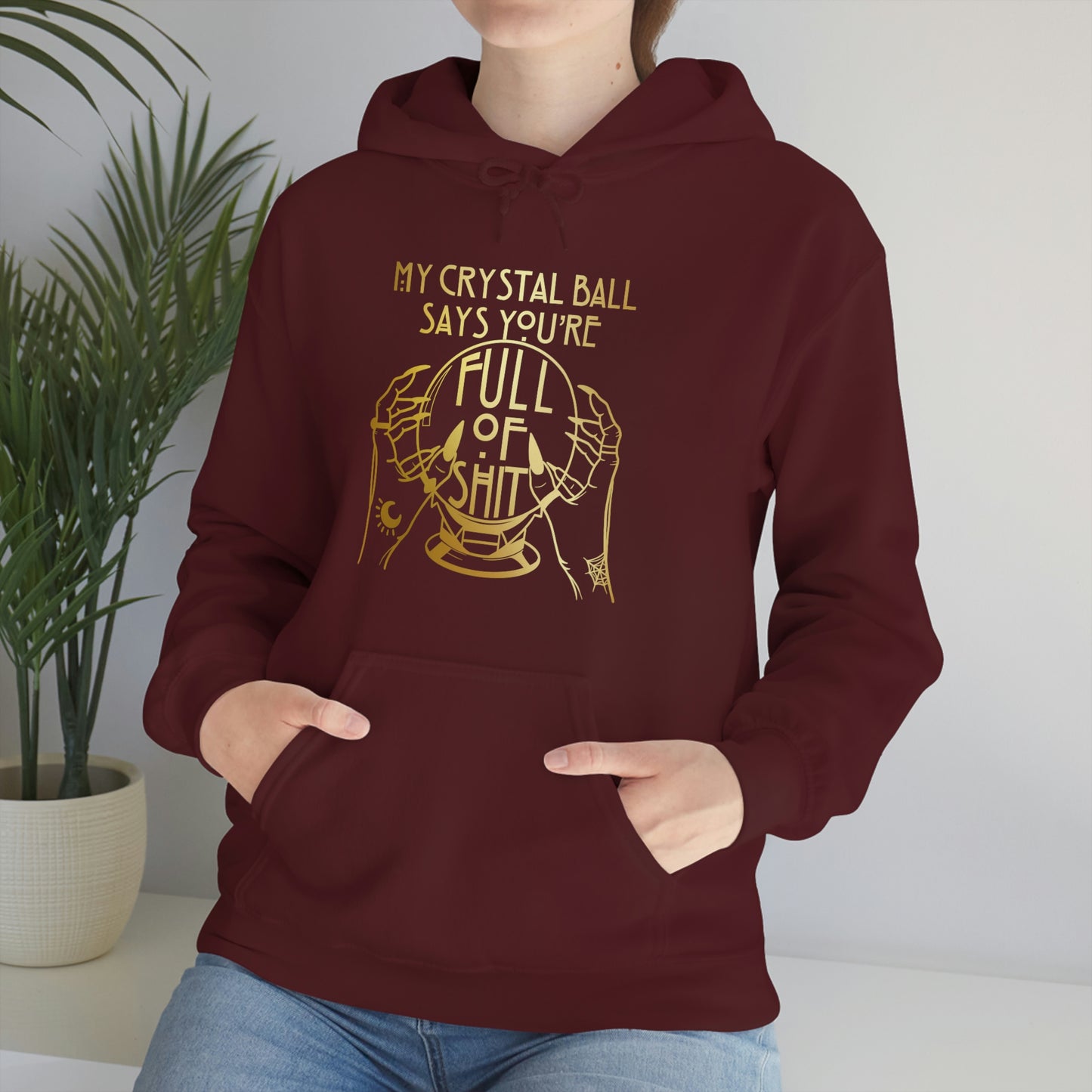 My Crystal Ball Gold Font Unisex Heavy Blend™ Hooded Sweatshirt