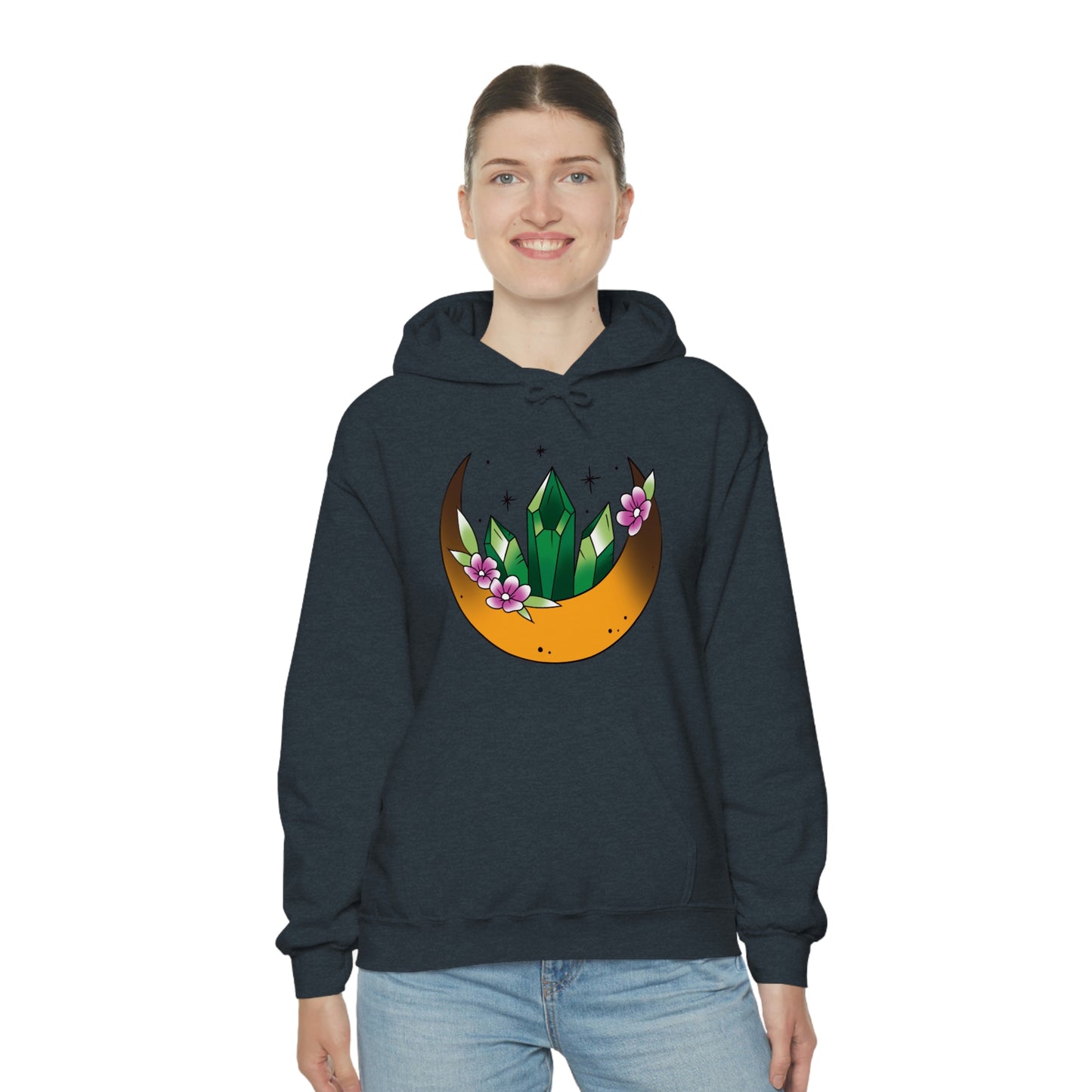 Green Crystal Unisex Heavy Blend™ Hooded Sweatshirt