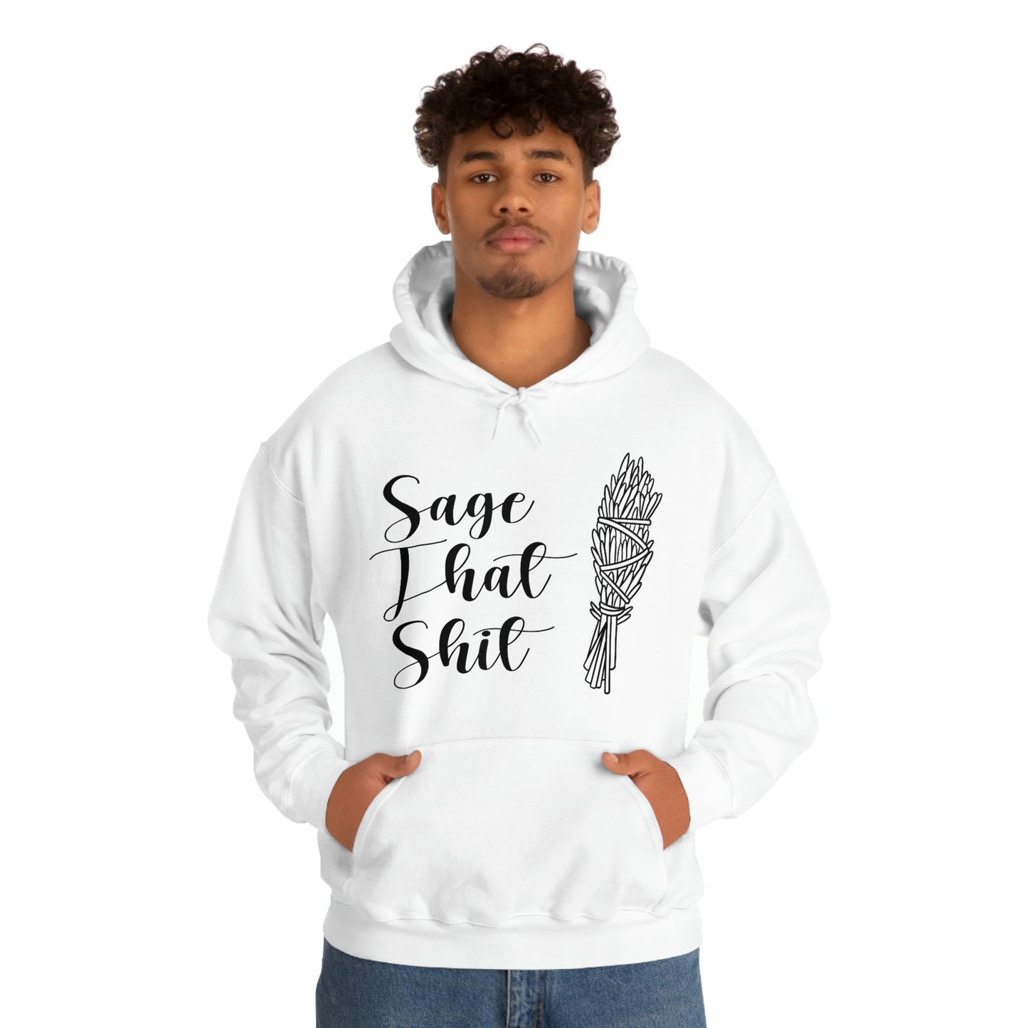 Sage That Black Font Unisex Heavy Blend™ Hooded Sweatshirt