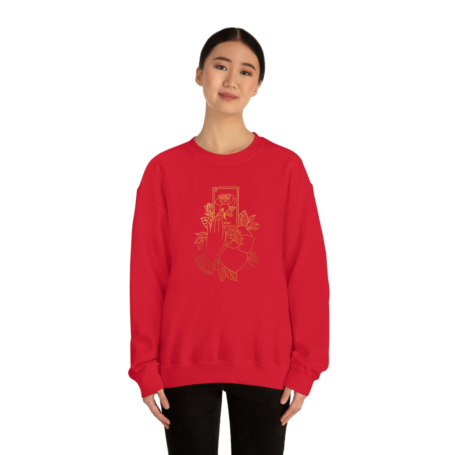 Rosa Card Gold Shading unisex heavy blend crewneck sweatshirt