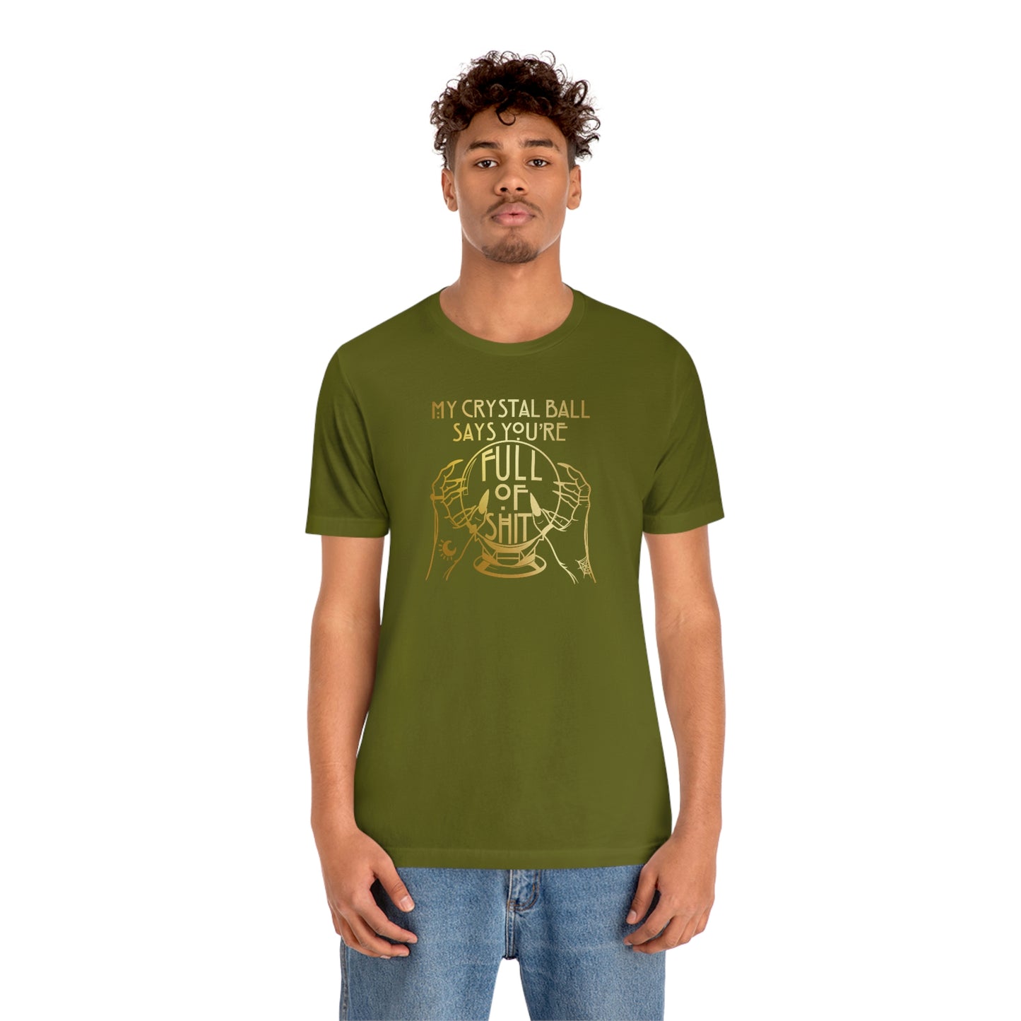 My Crystal Ball Gold Font Unisex Jersey Short Sleeve Tee