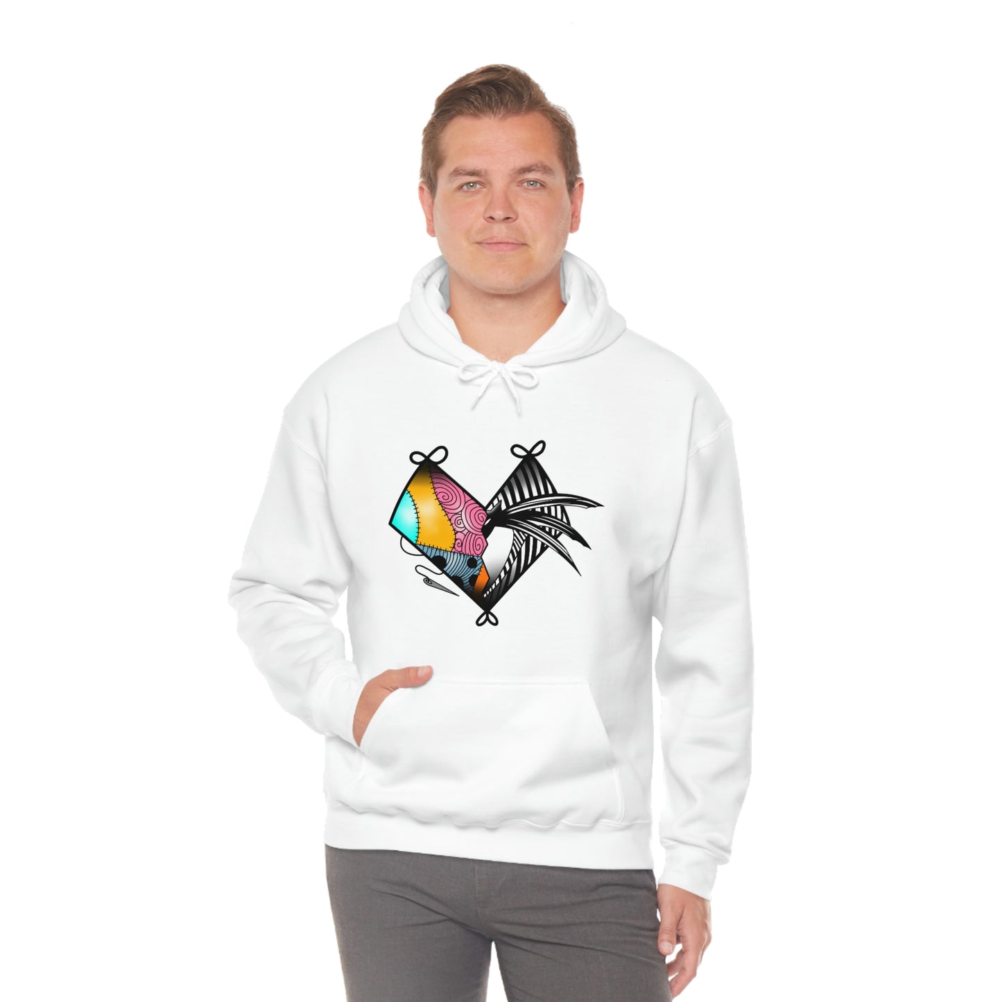 Jack and Sally Heart Unisex Heavy Blend™ Hooded Sweatshirt