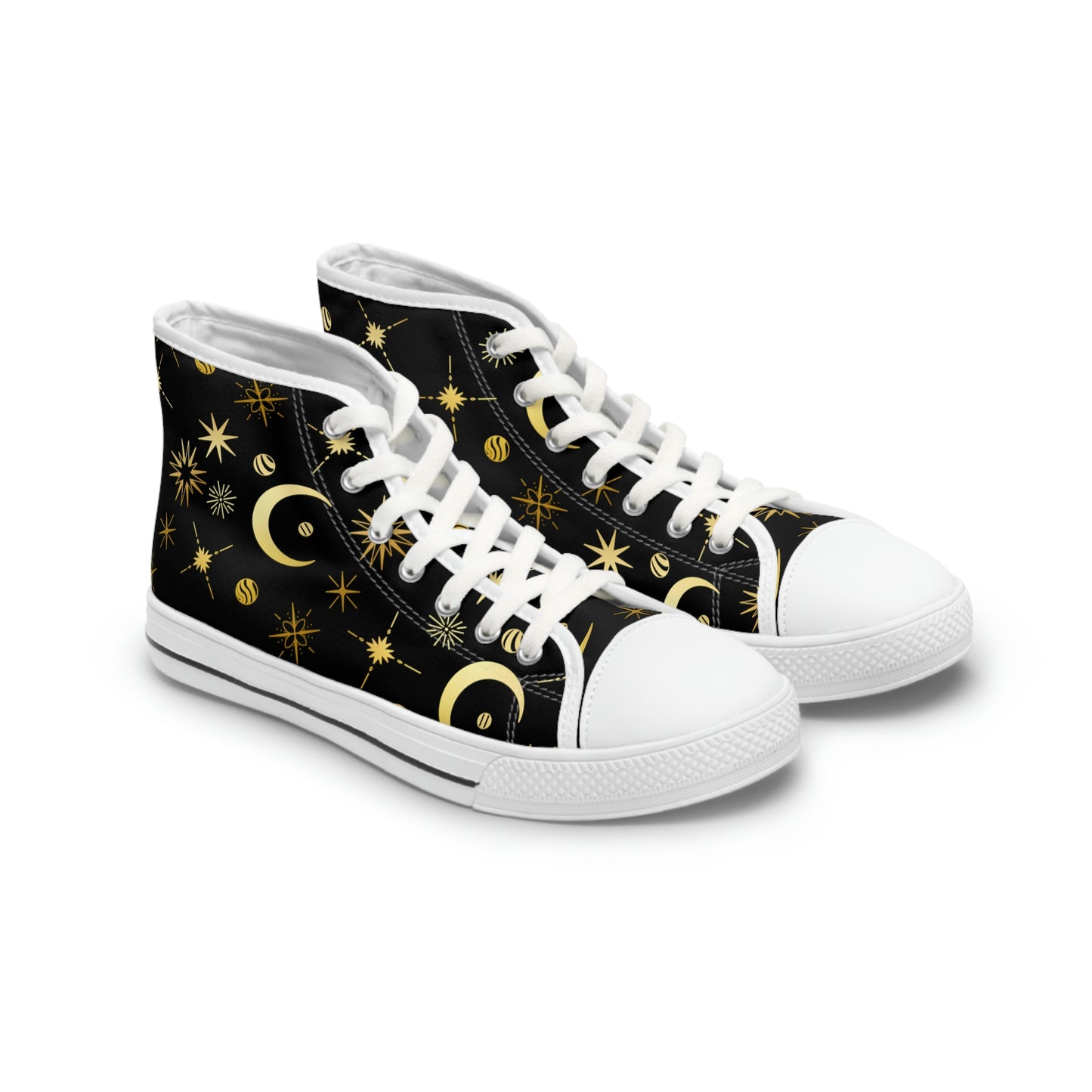 Moon and Stars Women's High Top Sneakers