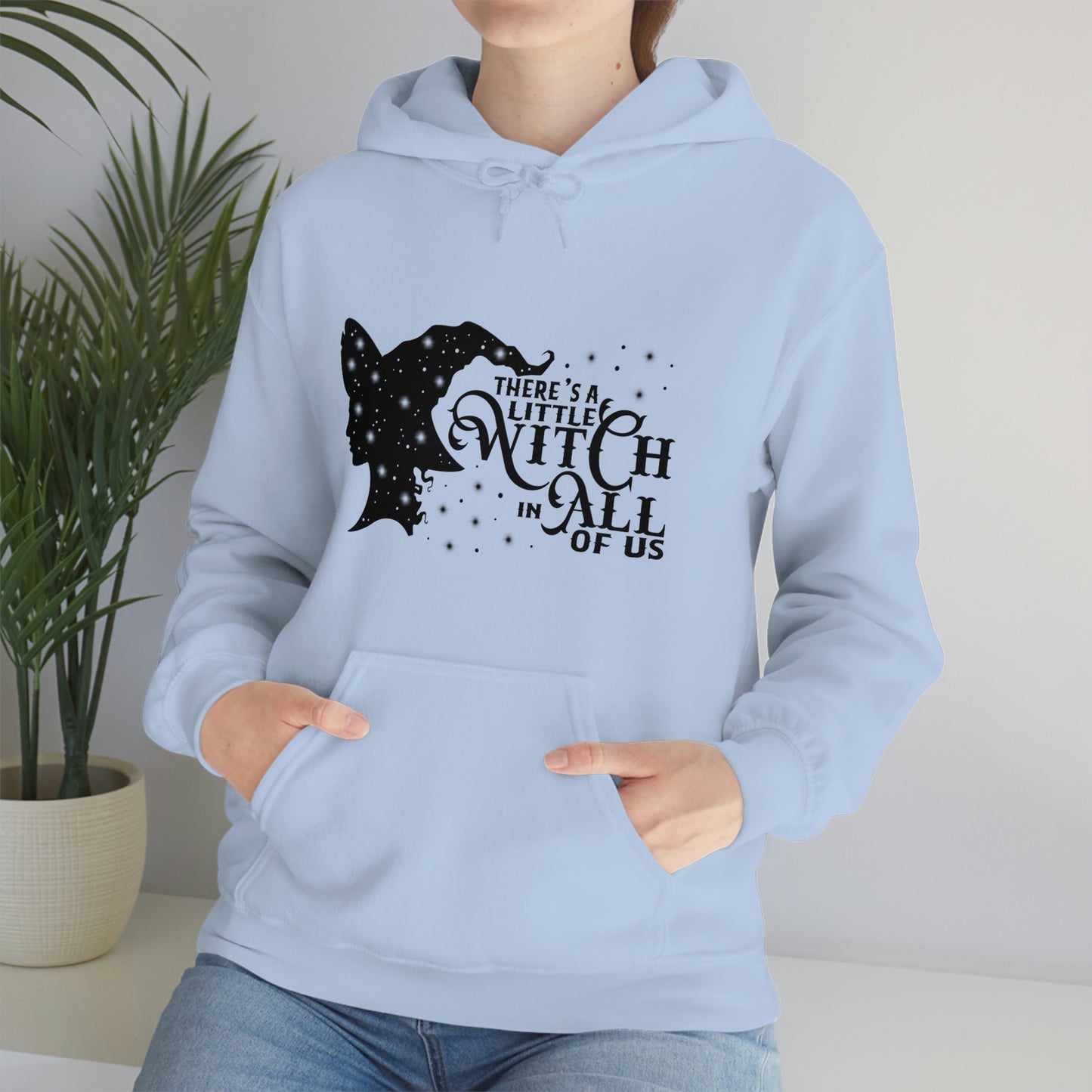 Witch In All Of Us Black Font Unisex Heavy Blend™ Hooded Sweatshirt