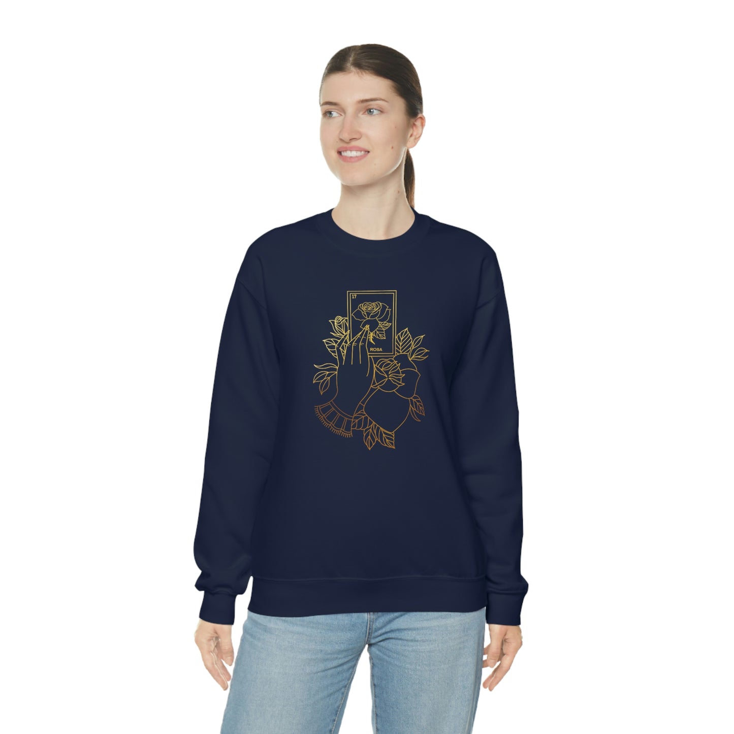 Rosa Card Gold Shading unisex heavy blend crewneck sweatshirt