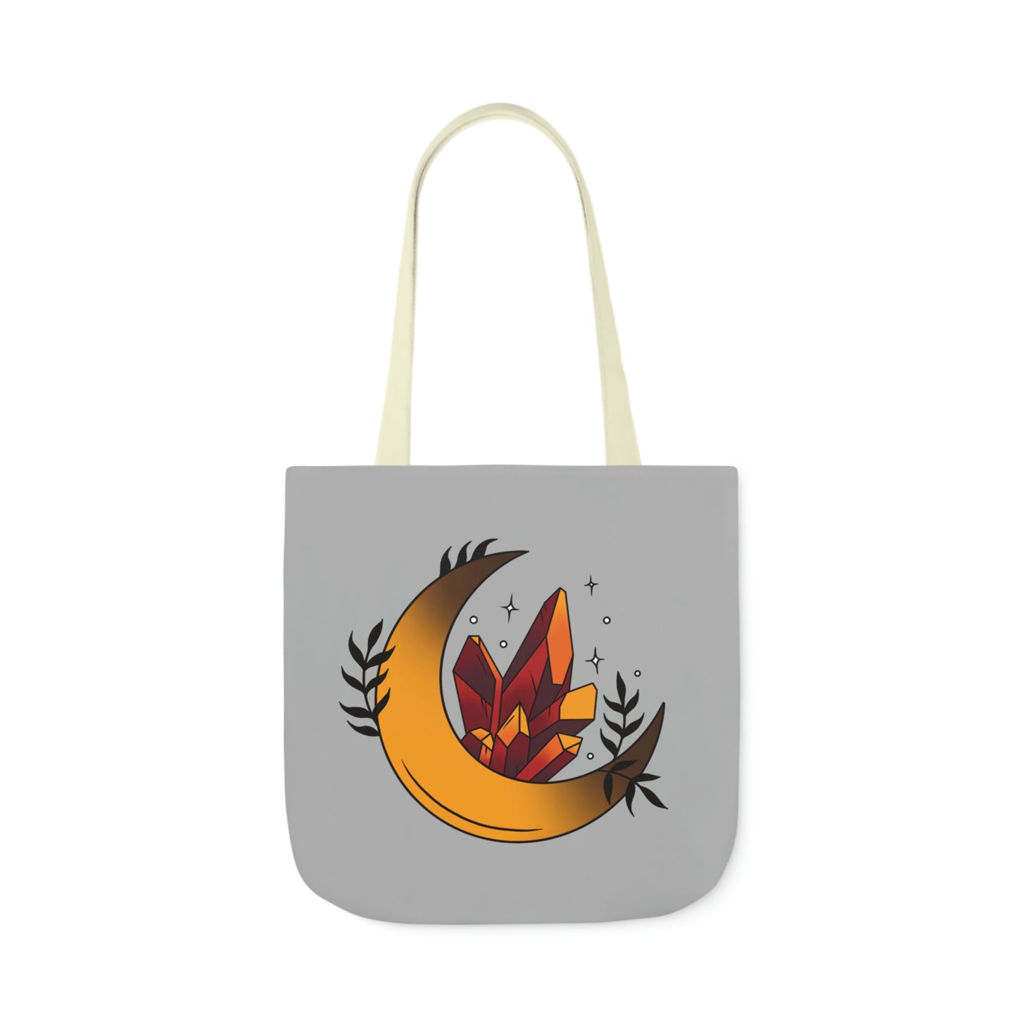 Moon and Orange Crystal AOP Polyester Canvas Tote Bag