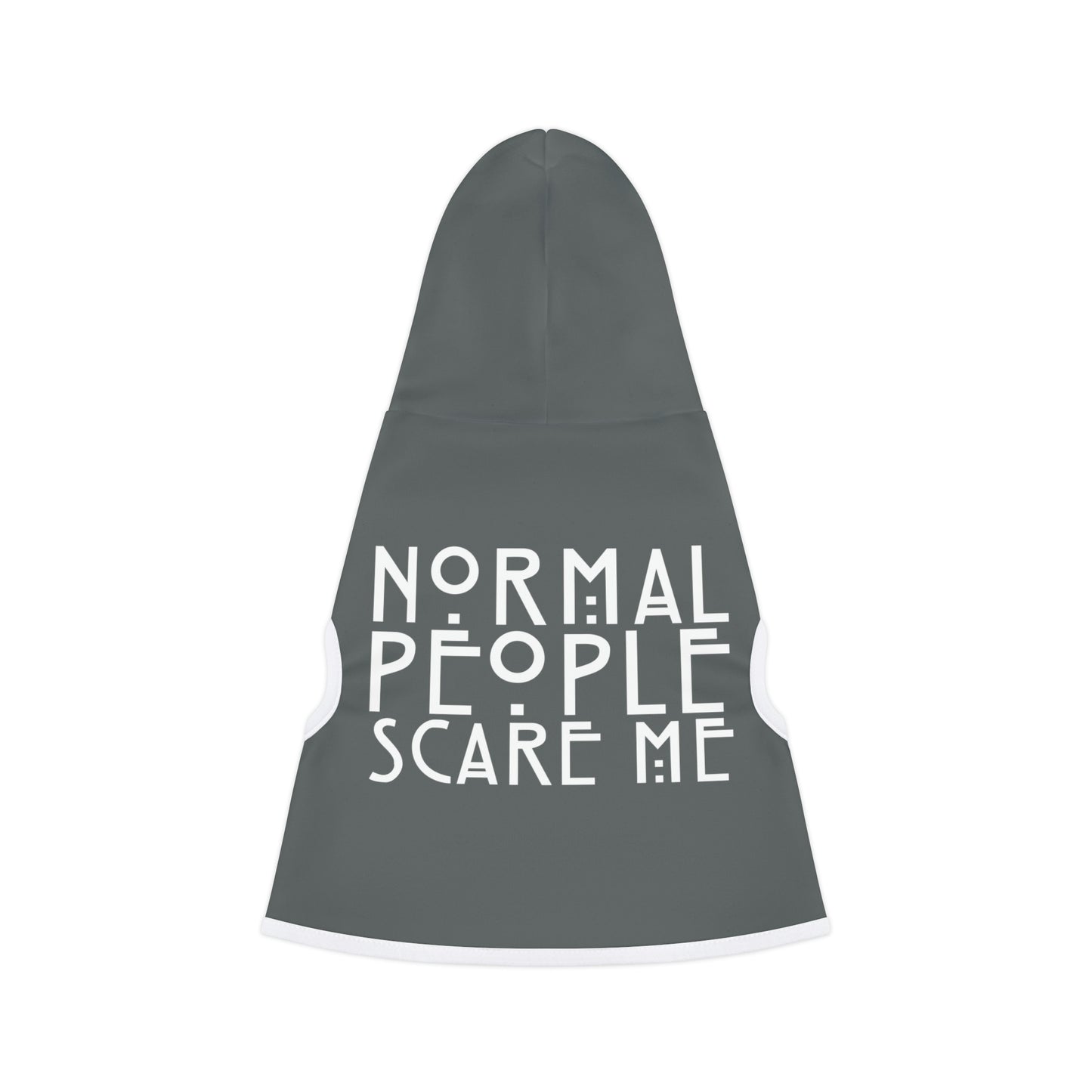 Normal People Scare Me Dk Grey Dog Hoodie