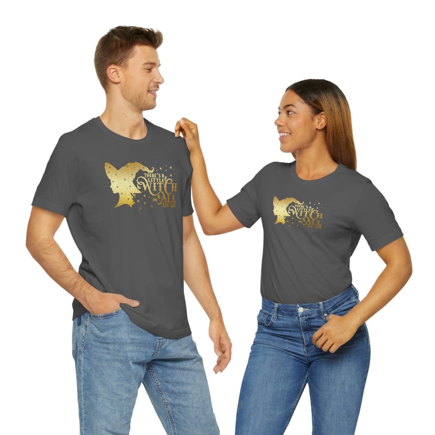 Witch In All of Us Gold Font Unisex Jersey Short Sleeve Tee