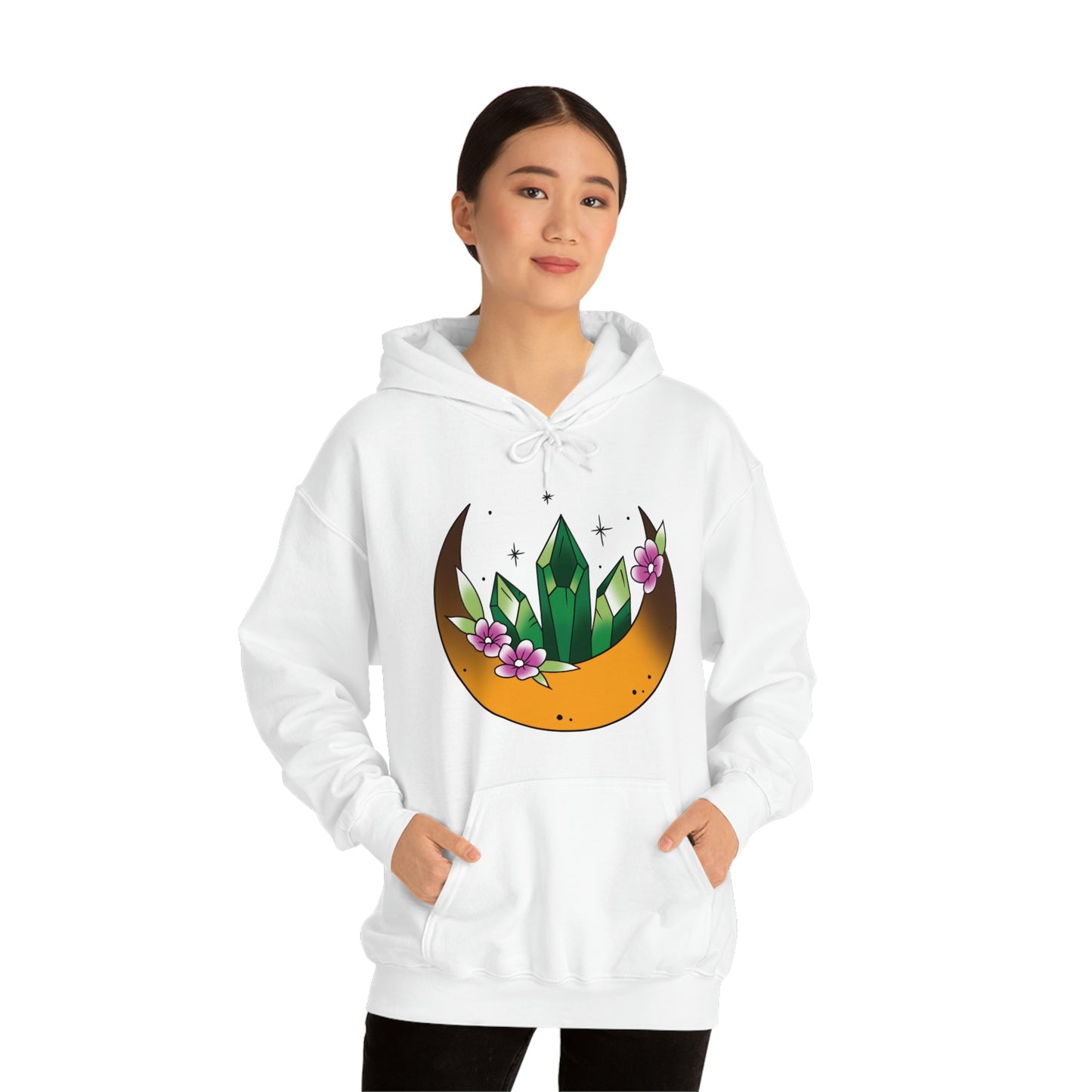 Green Crystal Unisex Heavy Blend™ Hooded Sweatshirt