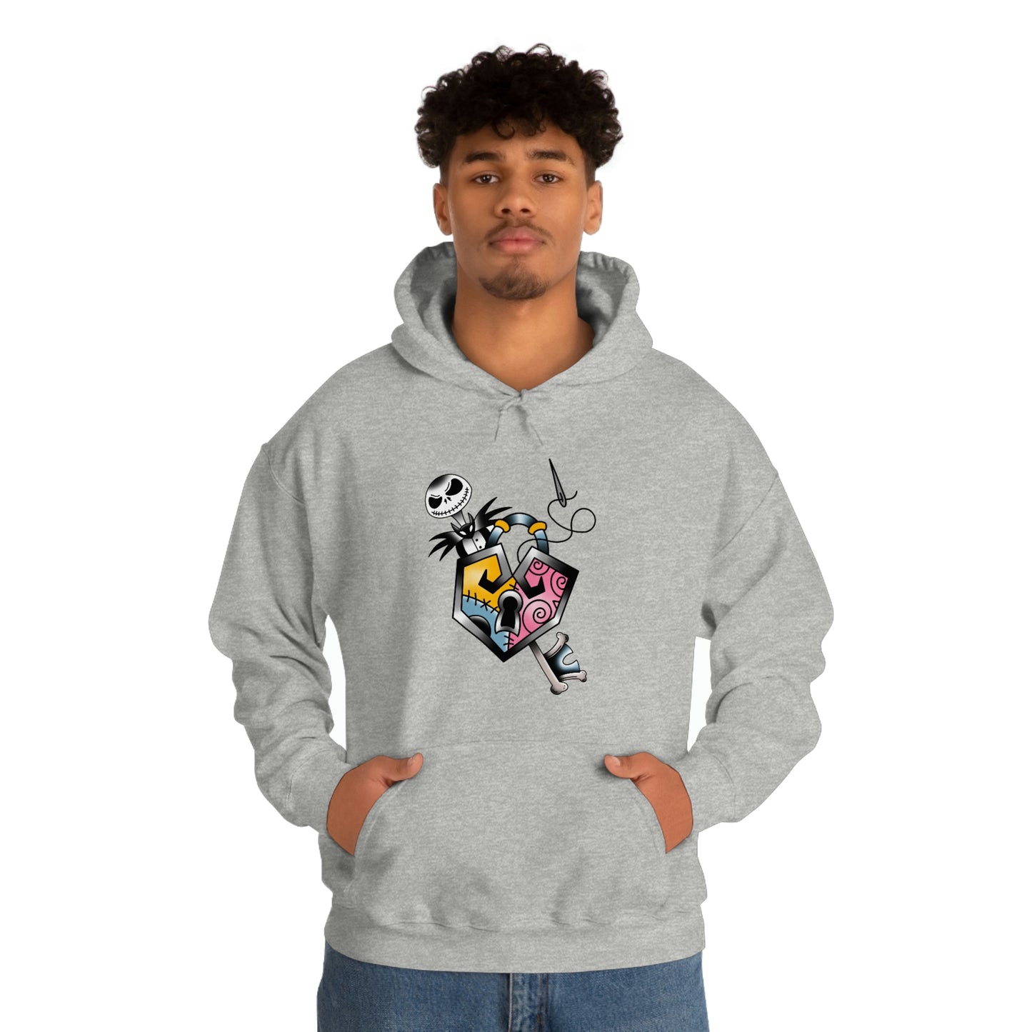 Jack and Sally Lock and Key Unisex Heavy Blend™ Hooded Sweatshirt