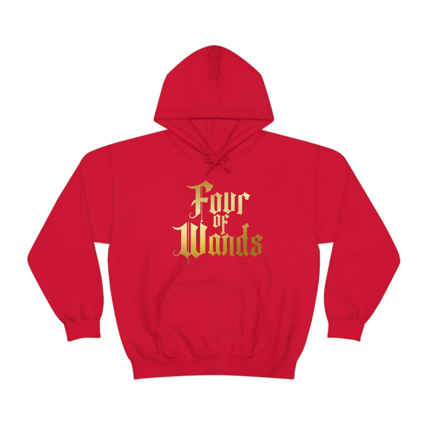 Four of Wands Gold Logo Unisex Heavy Blend™ Hooded Sweatshirt