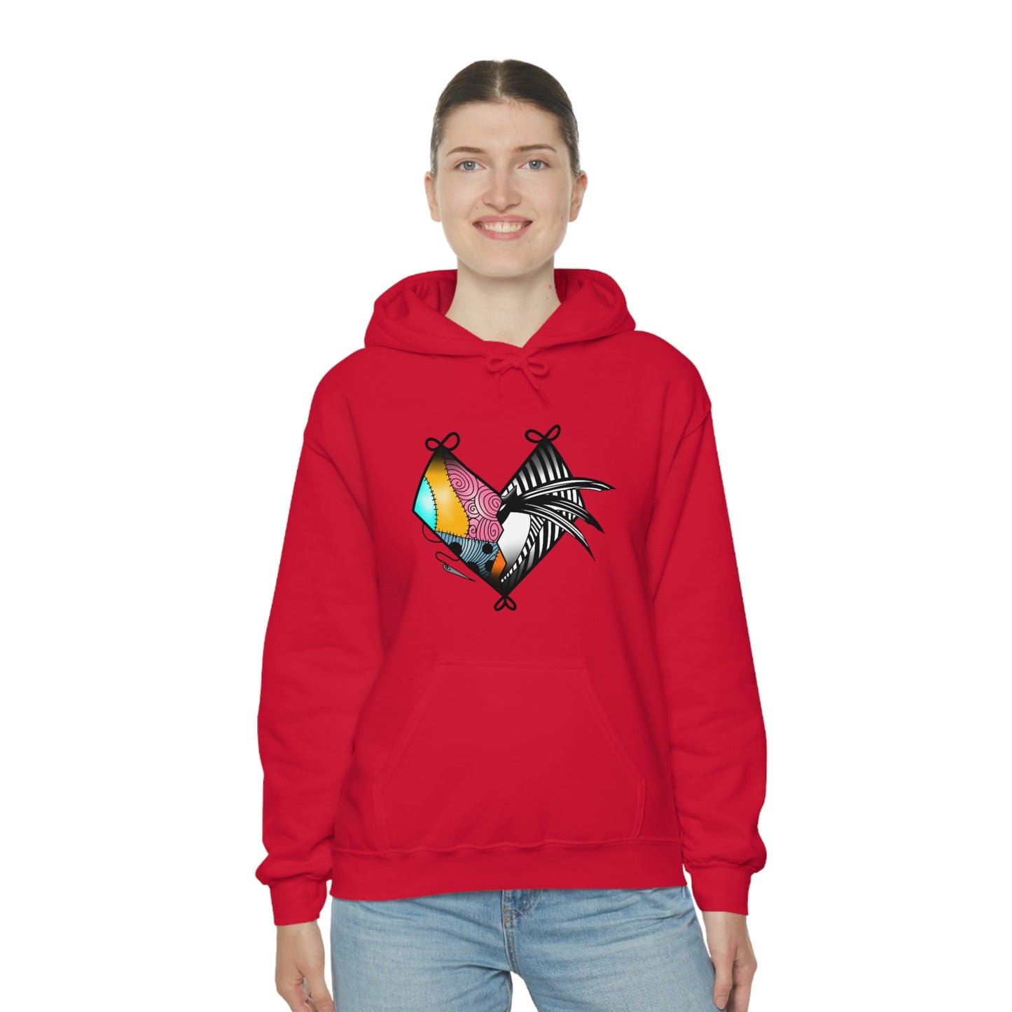 Jack and Sally Heart Unisex Heavy Blend™ Hooded Sweatshirt