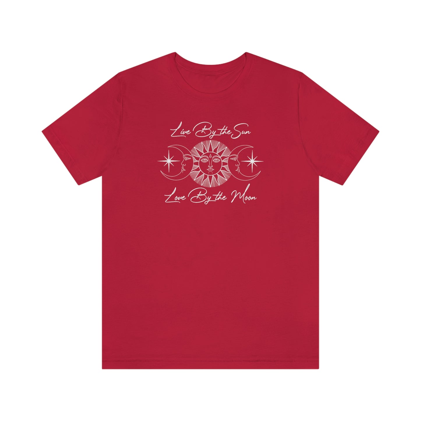 Live by The Sun White Font Unisex Jersey Short Sleeve Tee