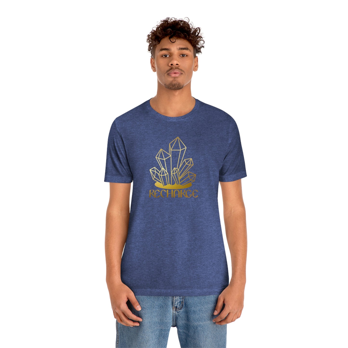 Recharge Gold Font Unisex Jersey Short Sleeve Tee