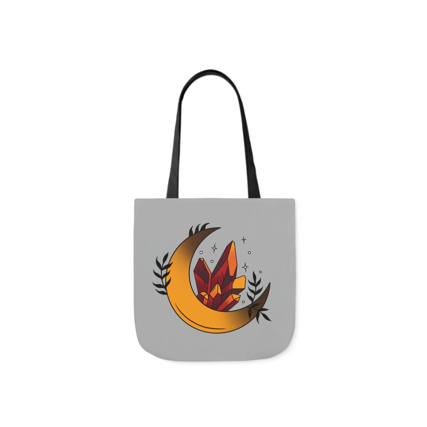 Moon and Orange Crystal AOP Polyester Canvas Tote Bag