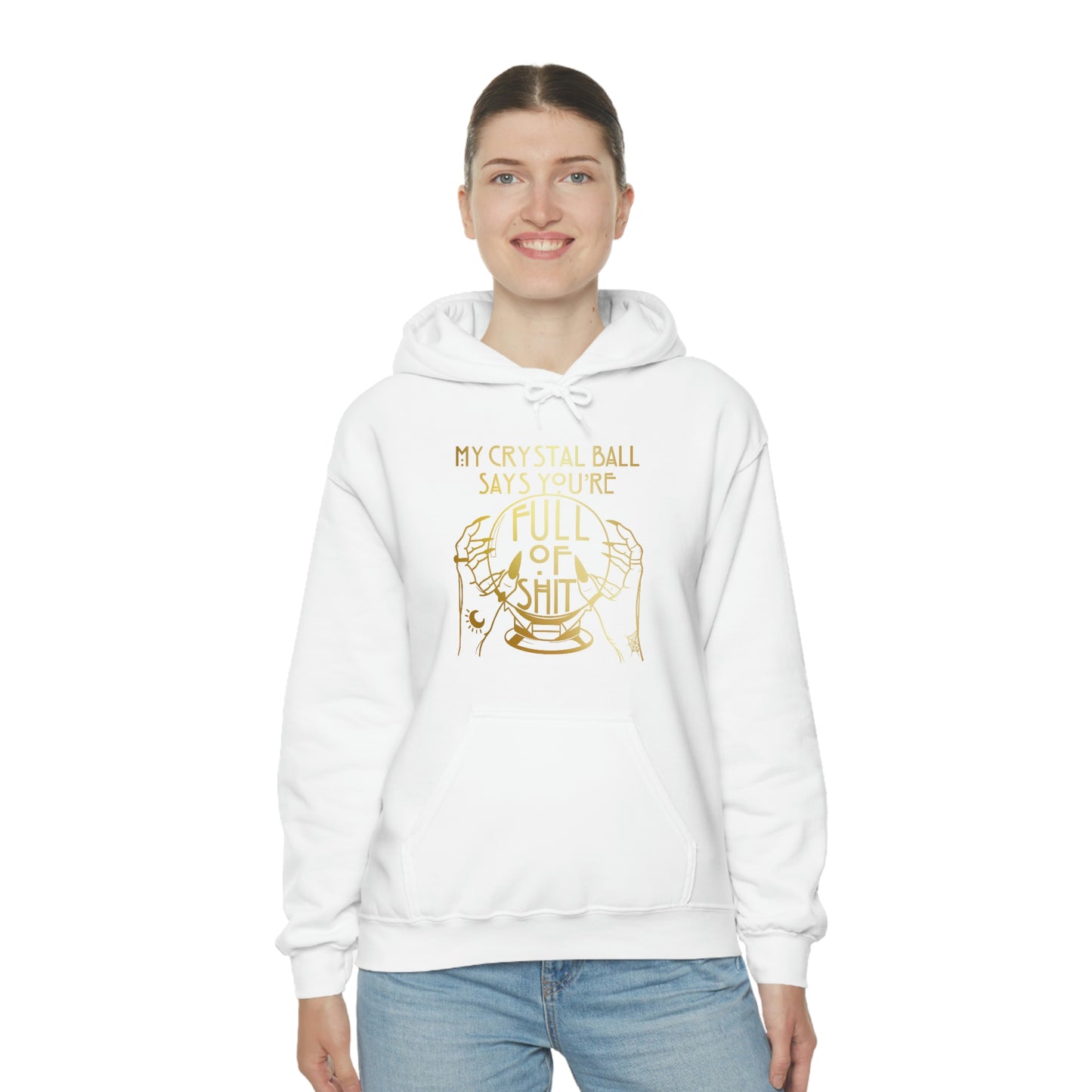 My Crystal Ball Gold Font Unisex Heavy Blend™ Hooded Sweatshirt