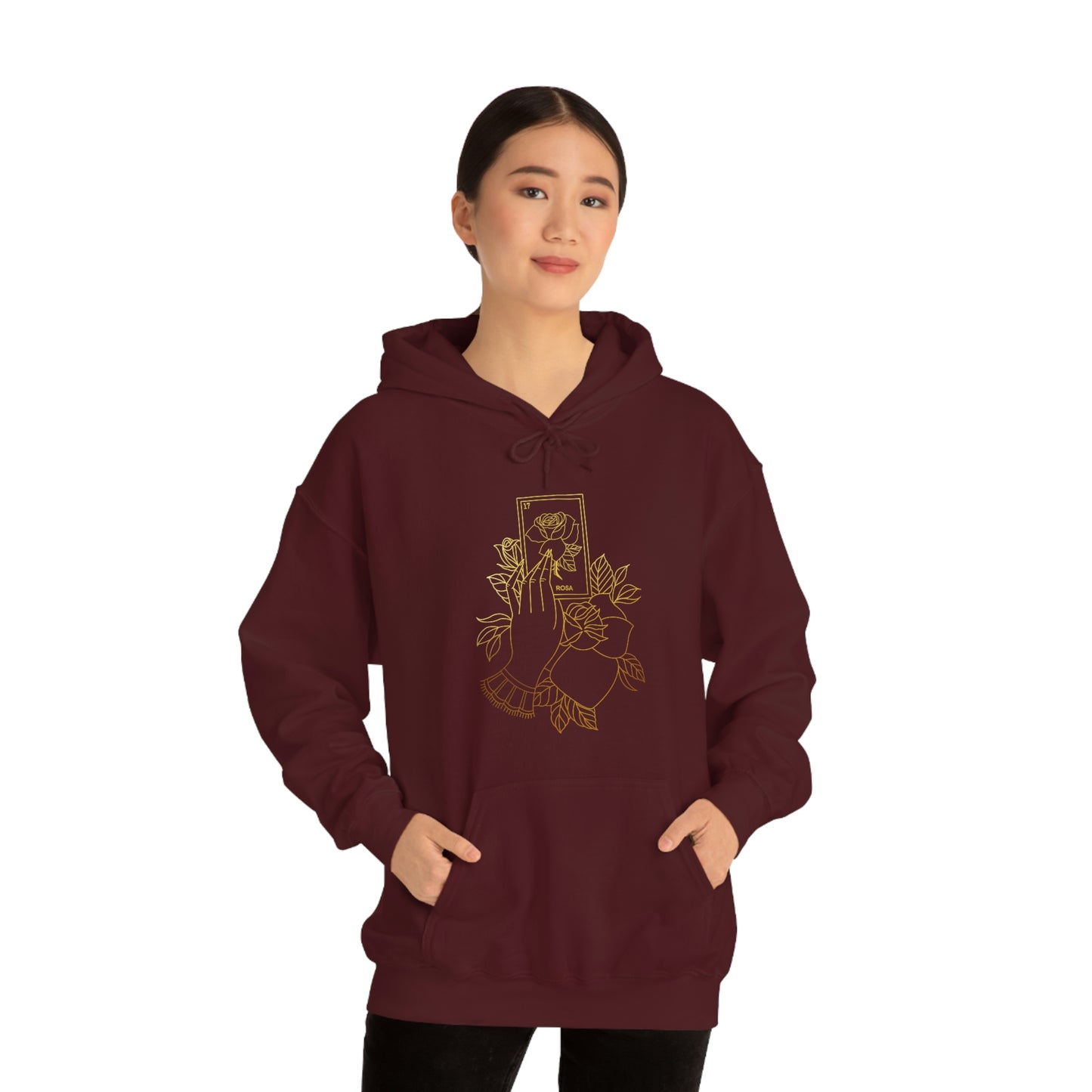 Rosa Card Gold Lines Unisex Heavy Blend™ Hooded Sweatshirt