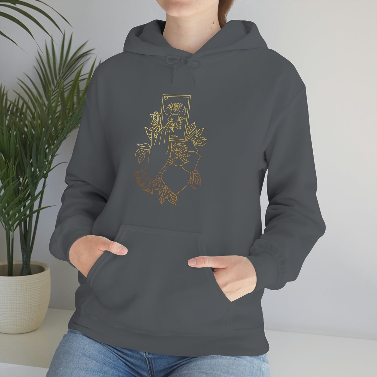 Rosa Card Gold Lines Unisex Heavy Blend™ Hooded Sweatshirt