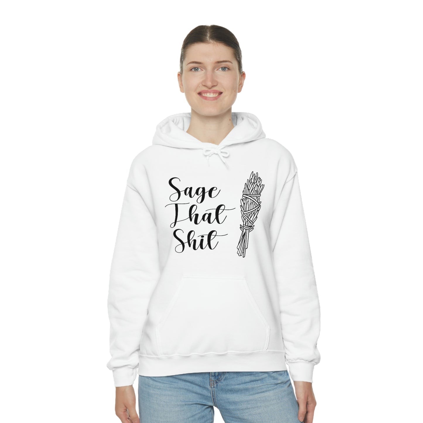 Sage That Black Font Unisex Heavy Blend™ Hooded Sweatshirt