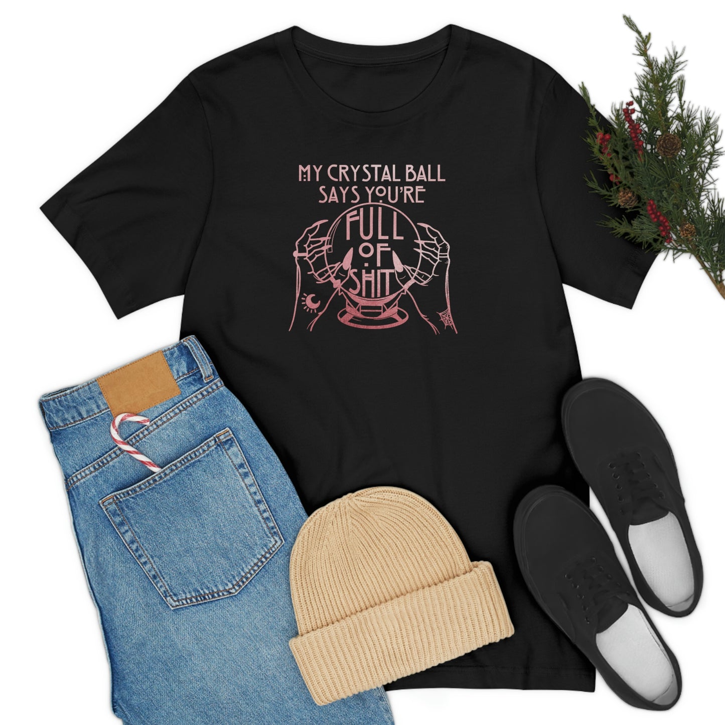 My Crystal Ball Pink Font Unisex Jersey Short Sleeve Tee