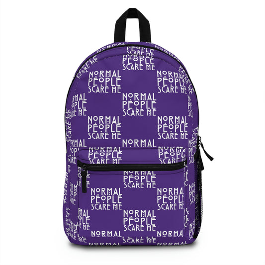 Purple Checkered Normal people Backpack