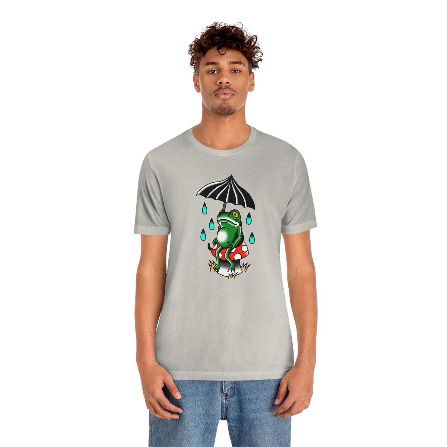 Rainy Day Frog Unisex Jersey Short Sleeve Tee