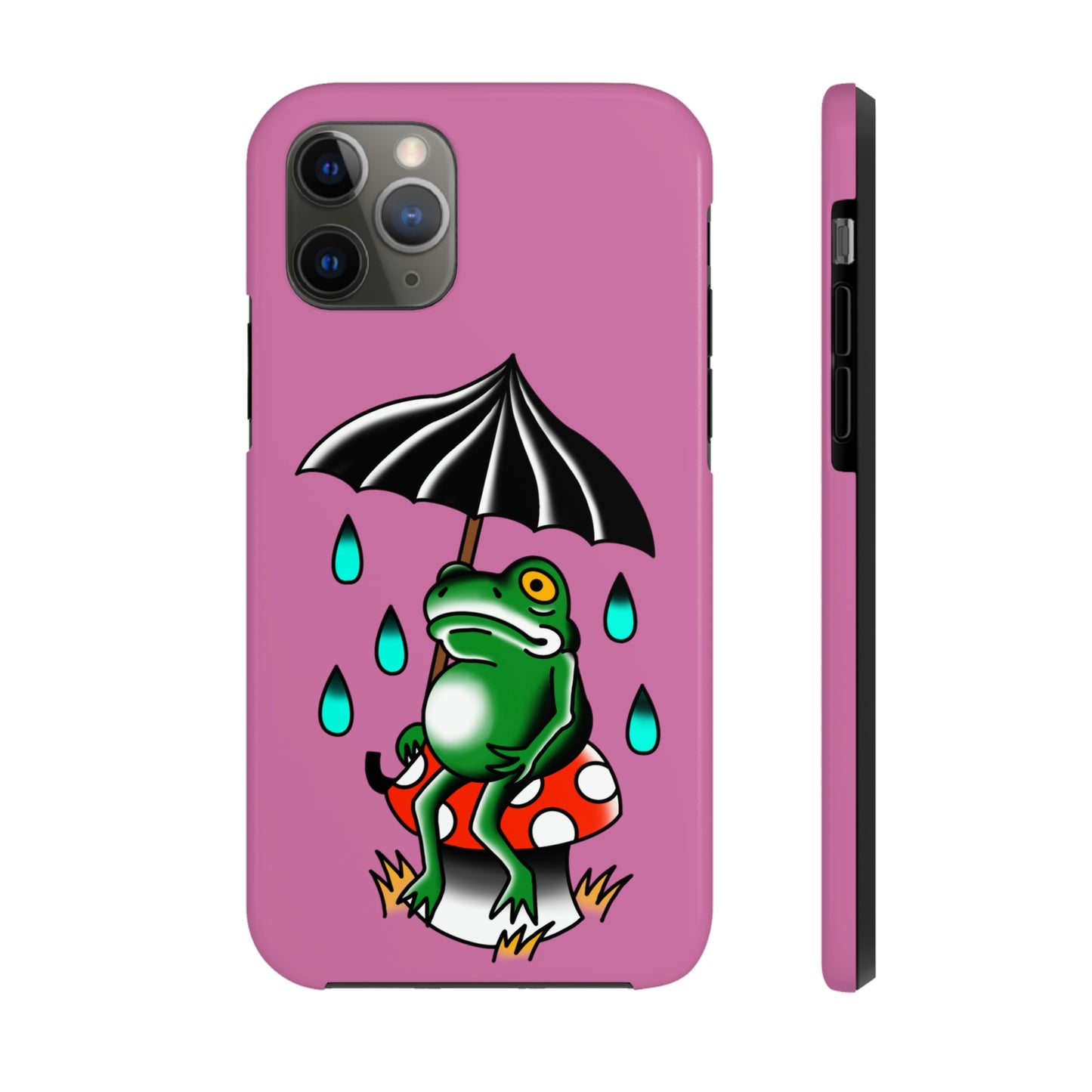 Rainy Day Frog Pink Tough Phone Cases, Case-Mate