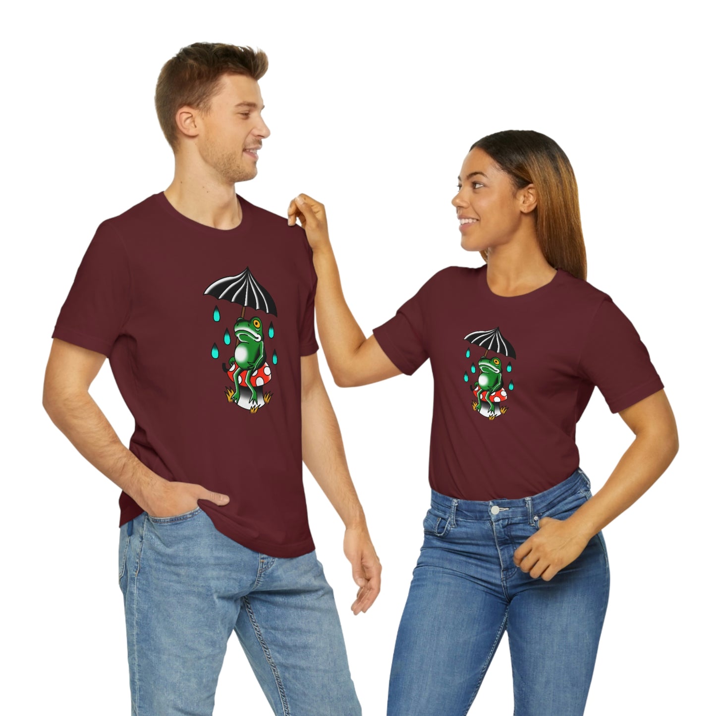 Rainy Day Frog Unisex Jersey Short Sleeve Tee