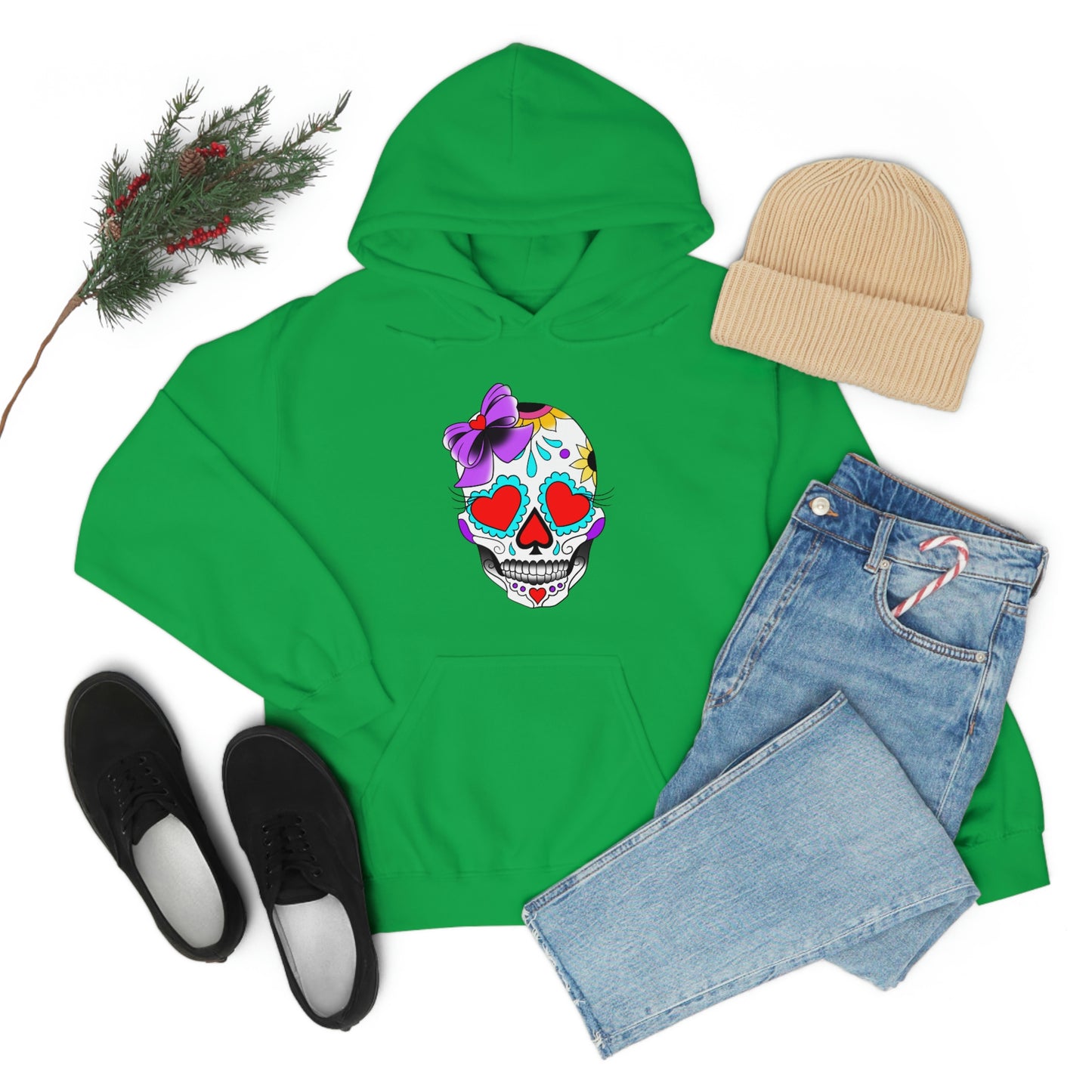 Lady Day of the Dead Unisex Heavy Blend™ Hooded Sweatshirt