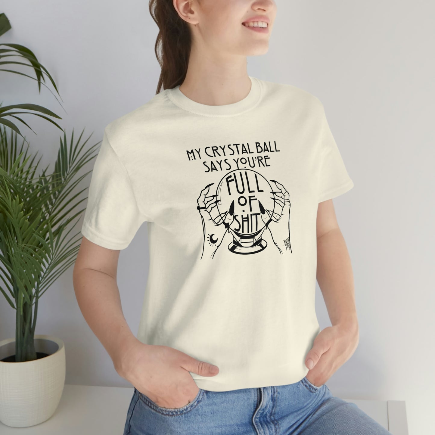 My Crystal Ball Black Font Unisex Jersey Short Sleeve Tee