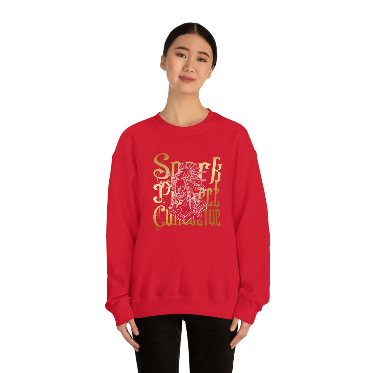 Japanese Spark Gold Font unisex heavy blend crewneck sweatshirt