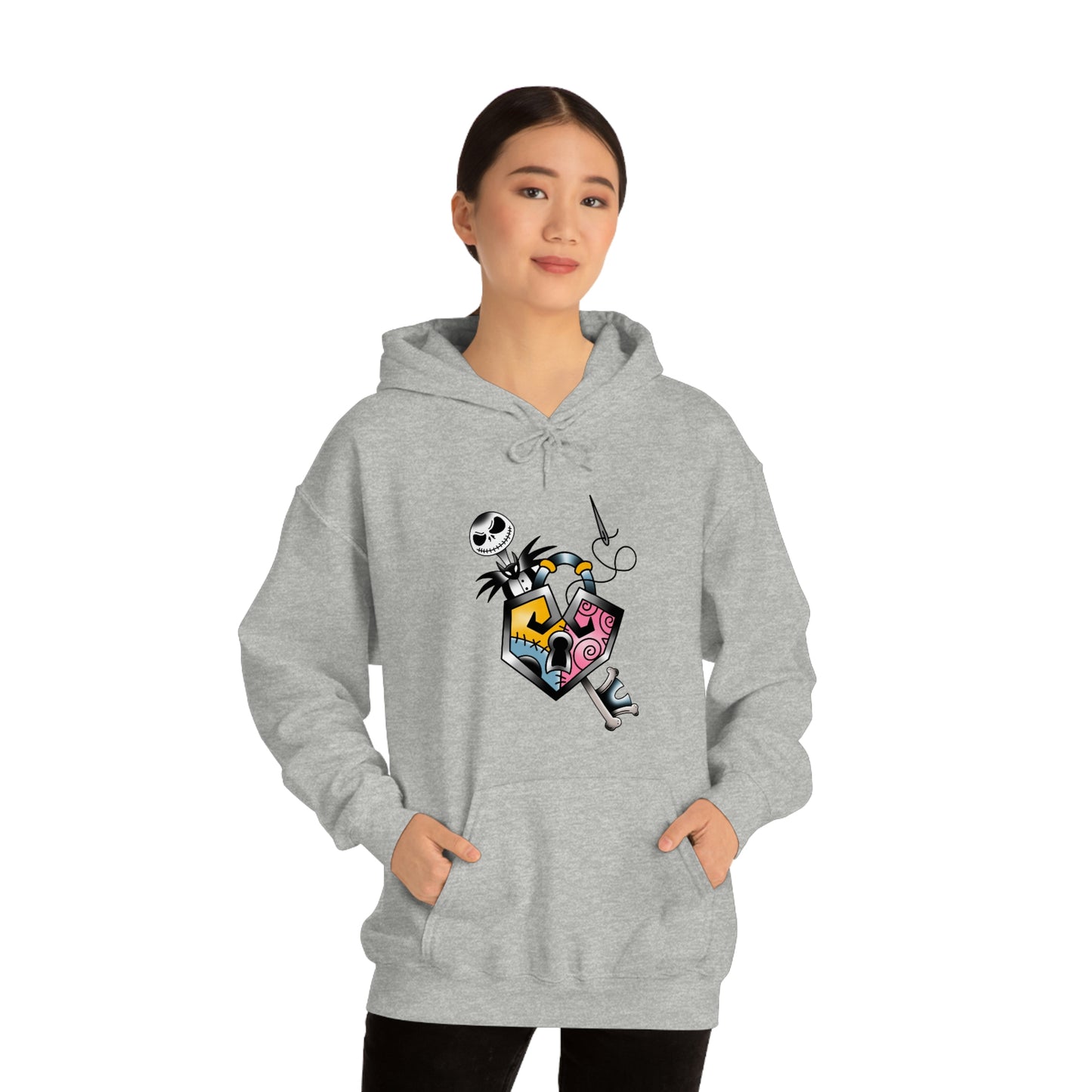 Jack and Sally Lock and Key Unisex Heavy Blend™ Hooded Sweatshirt