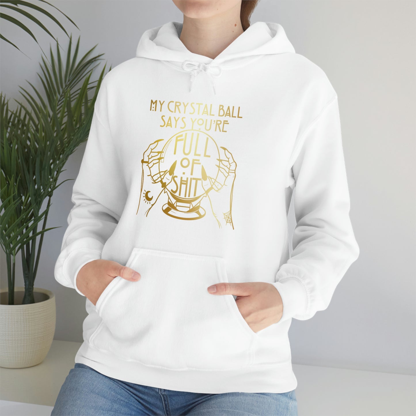 My Crystal Ball Gold Font Unisex Heavy Blend™ Hooded Sweatshirt