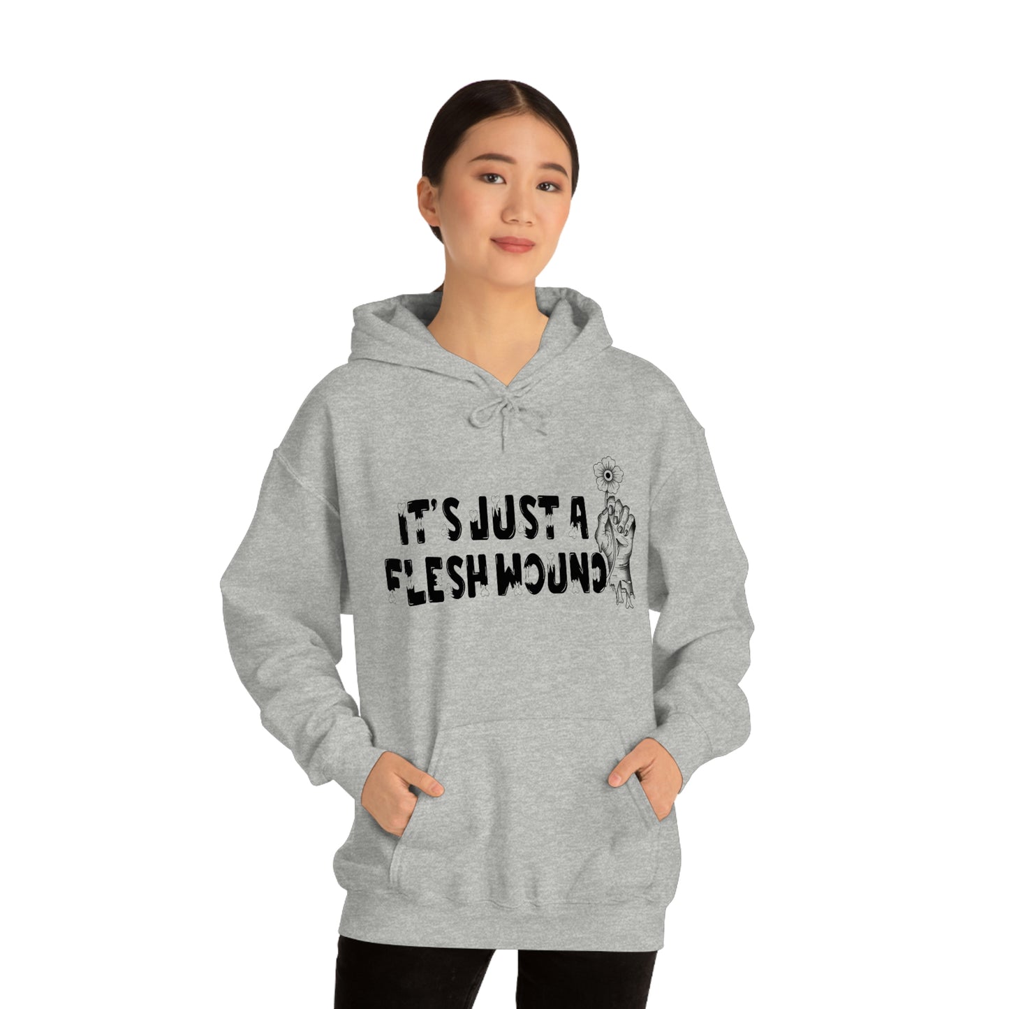 It's Just A Flesh Wound Unisex Heavy Blend™ Hooded Sweatshirt