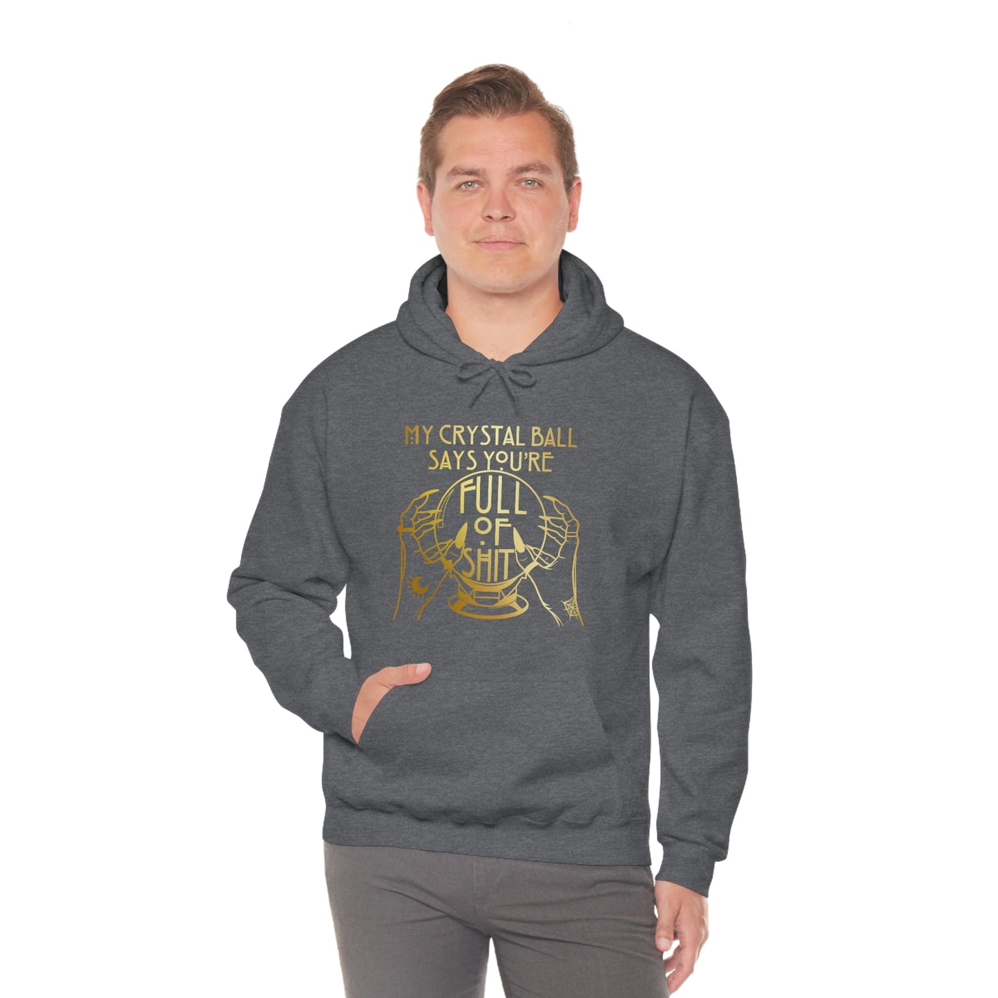 My Crystal Ball Gold Font Unisex Heavy Blend™ Hooded Sweatshirt