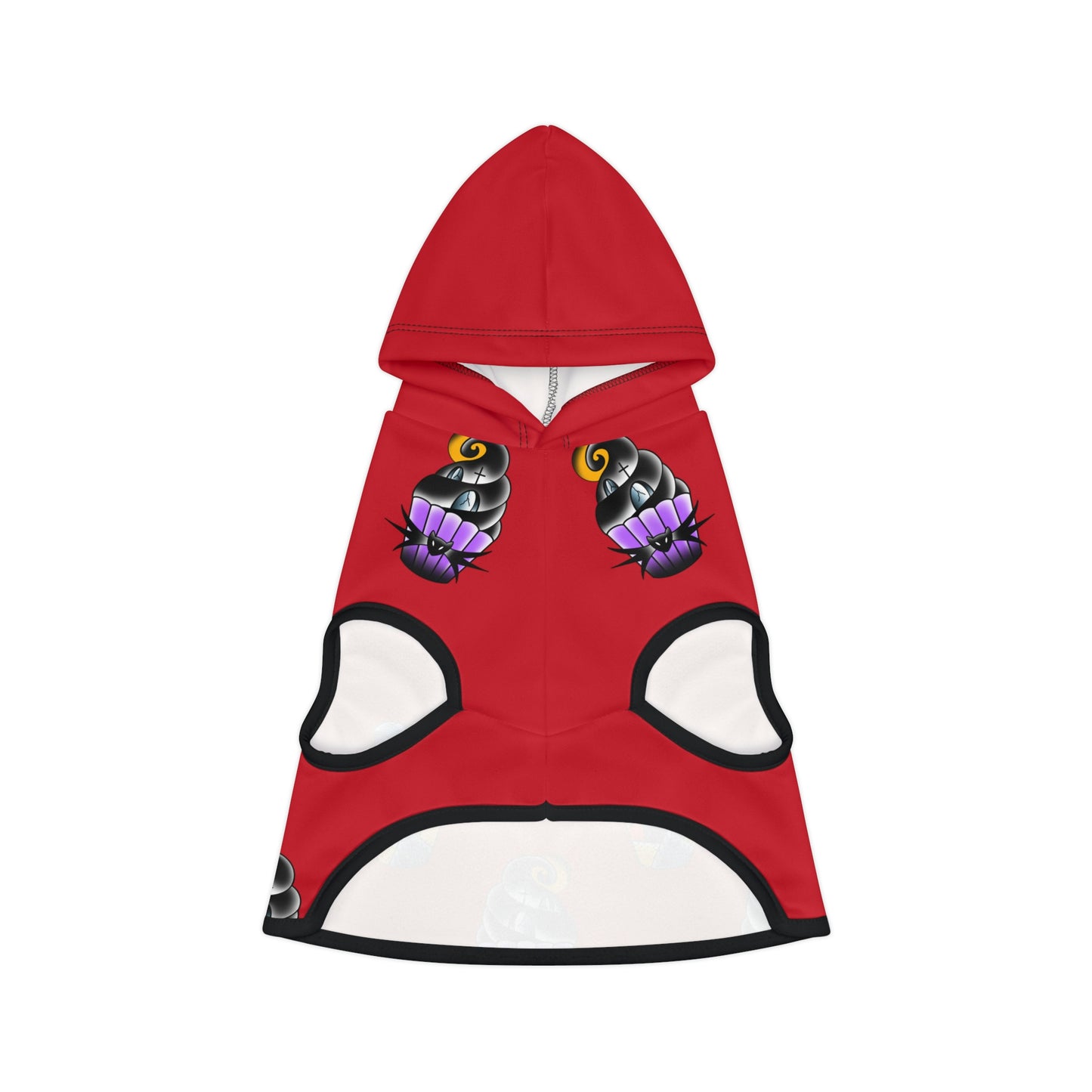 Jack and Sally Cupcake Red Dog Hoodie