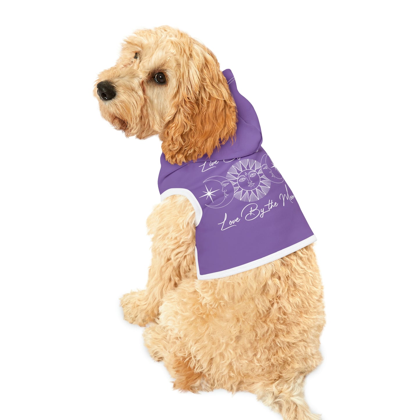 Sun and Moon Light Purple Dog Hoodie